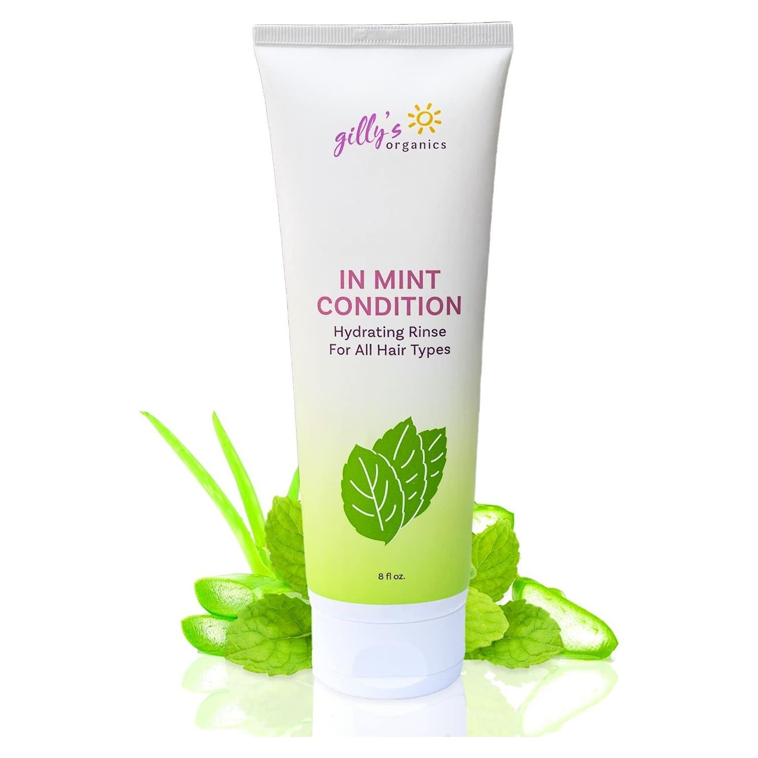 Acondicionador Orgánico Gilly 236.6 ml - Hidratante Aloe y Menta