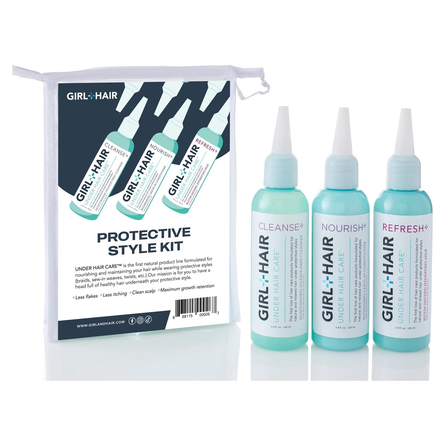 Set de Cuidado Capilar de Viaje GIRL+HAIR 3 x 100 ml