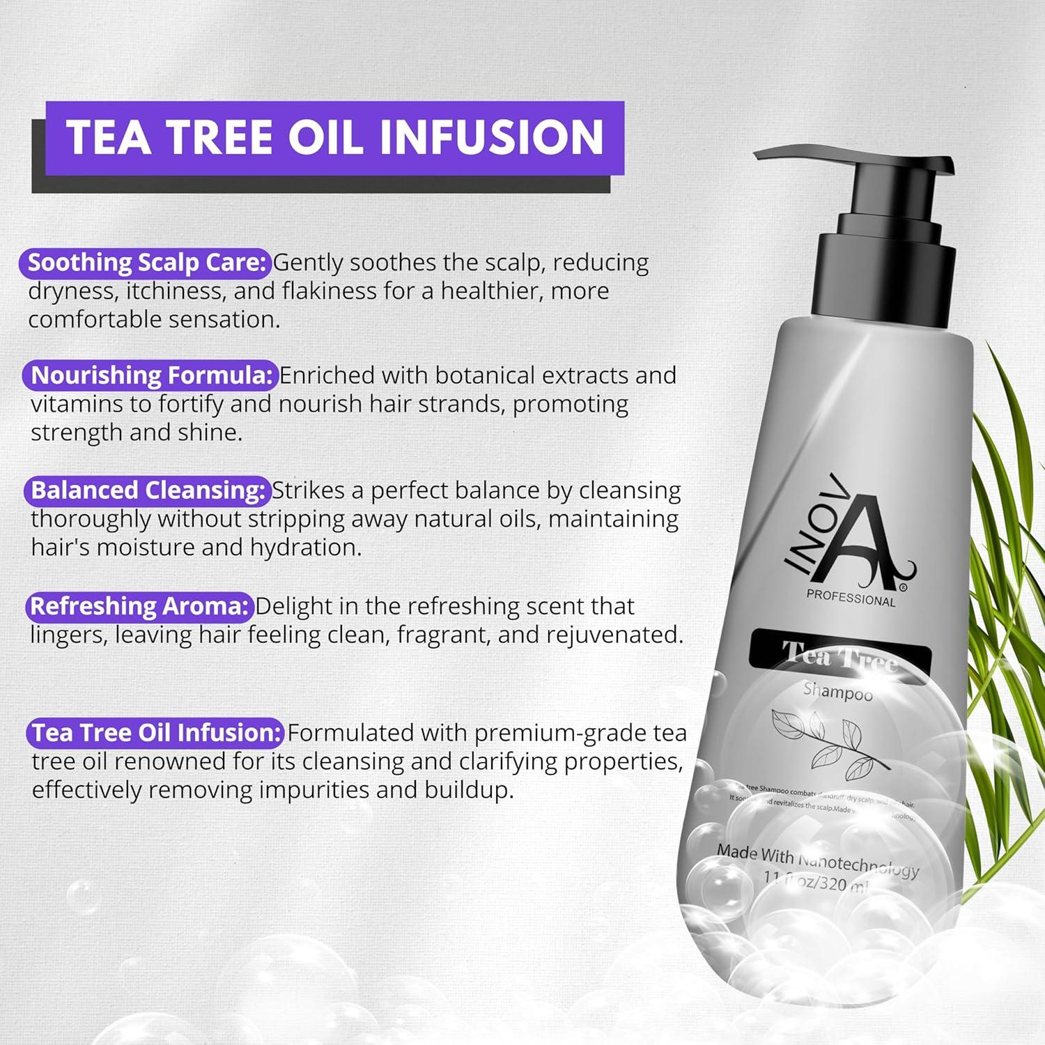 Champú de Árbol de Té Inova Professional 311 ml - Cuidado Nutritivo