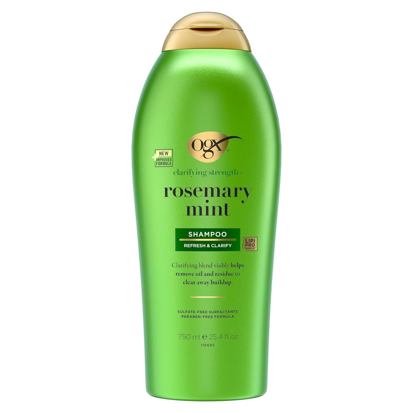 Champú Aclarador OGX Strength 750 ml Romero Menta para Cabello Graso