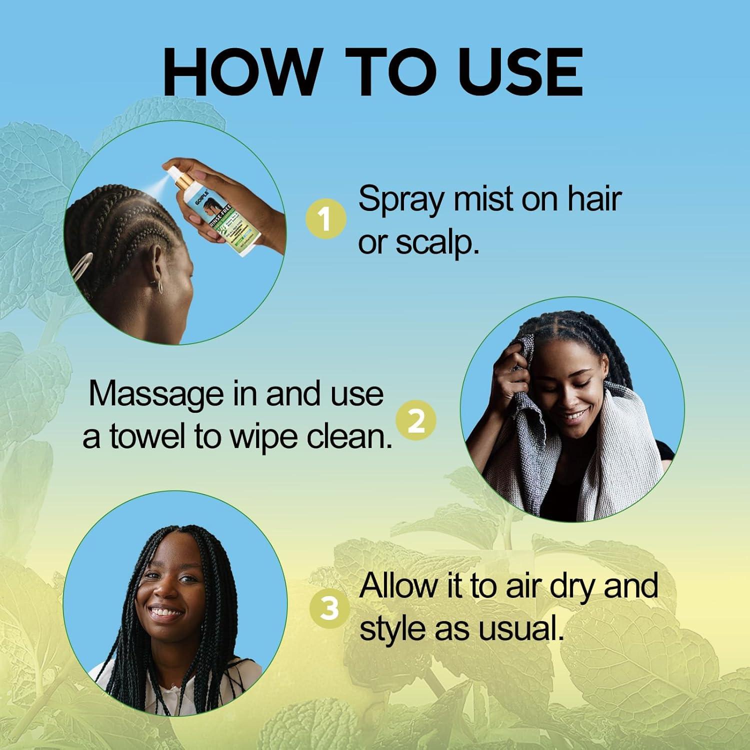 Champú sin enjuague Goiple para trenzas 200 ml - Natural y cómodo