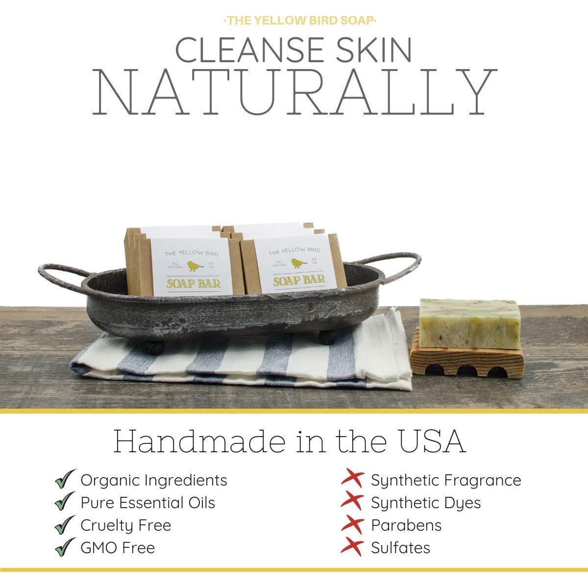 Jabón Natural La Menta Amarilla 127g - Árbol de Té y Menta