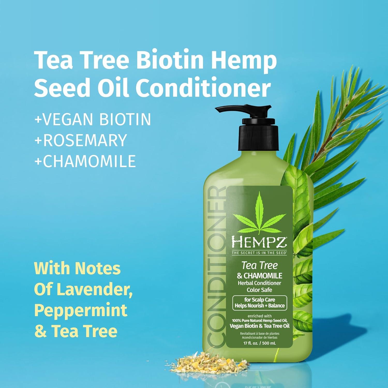 Acondicionador Hempz Biotin 500 ml - Árbol de té y manzanilla