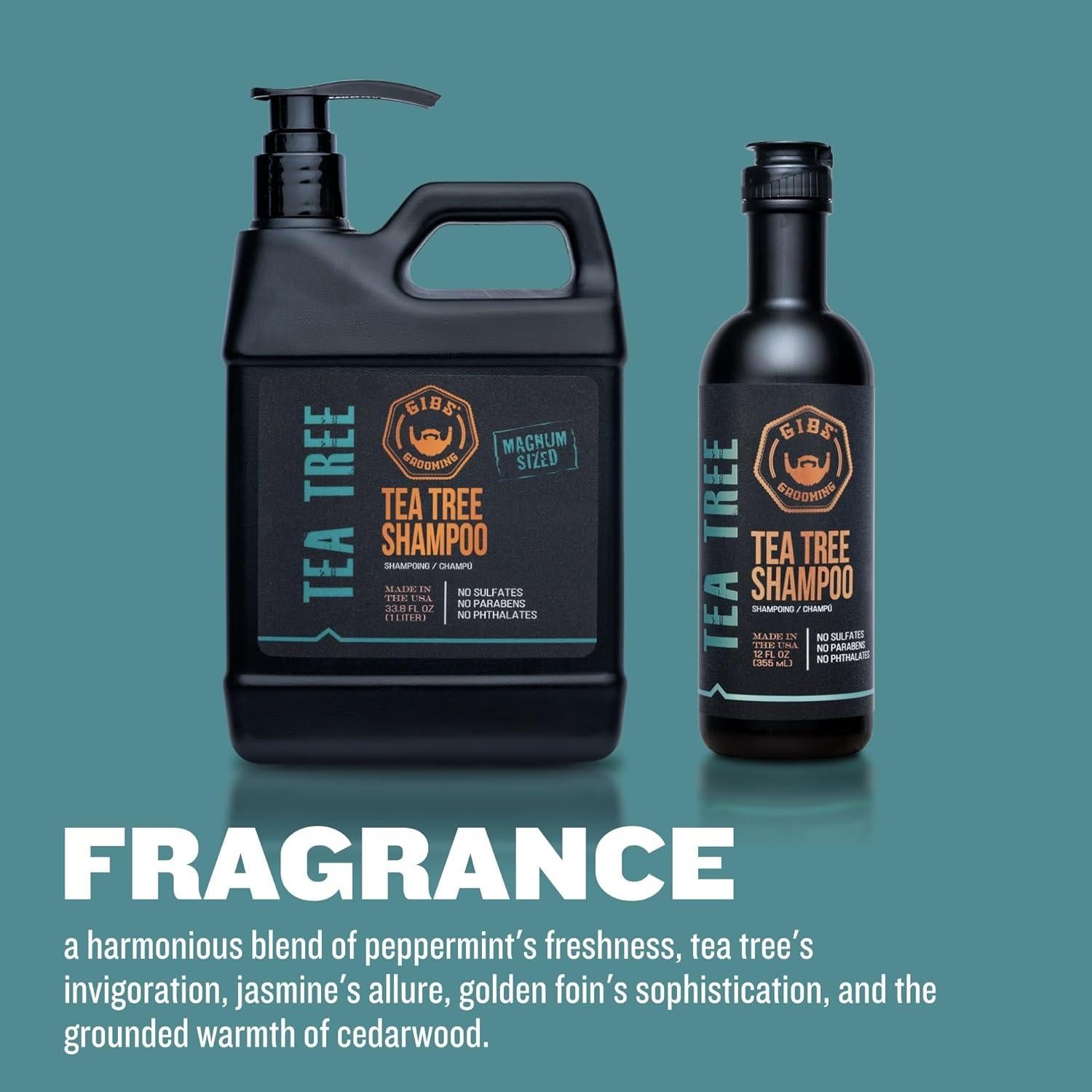 Champú de Árbol de Té GIBS Grooming 96.5 ml - Sin Sulfatos