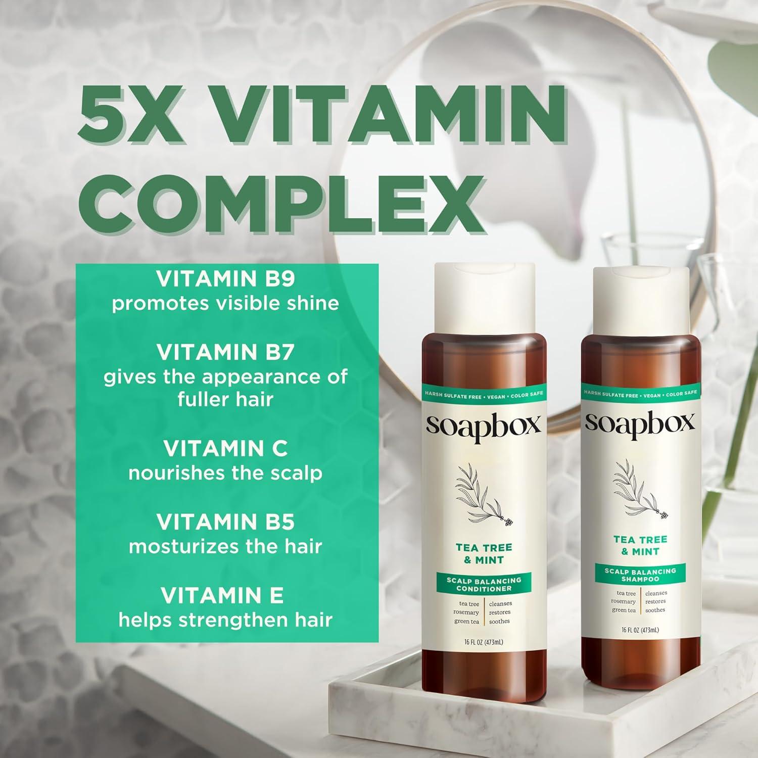 Champú y Acondicionador Tea Tree Soapbox 1L - Hidratante y Purificante