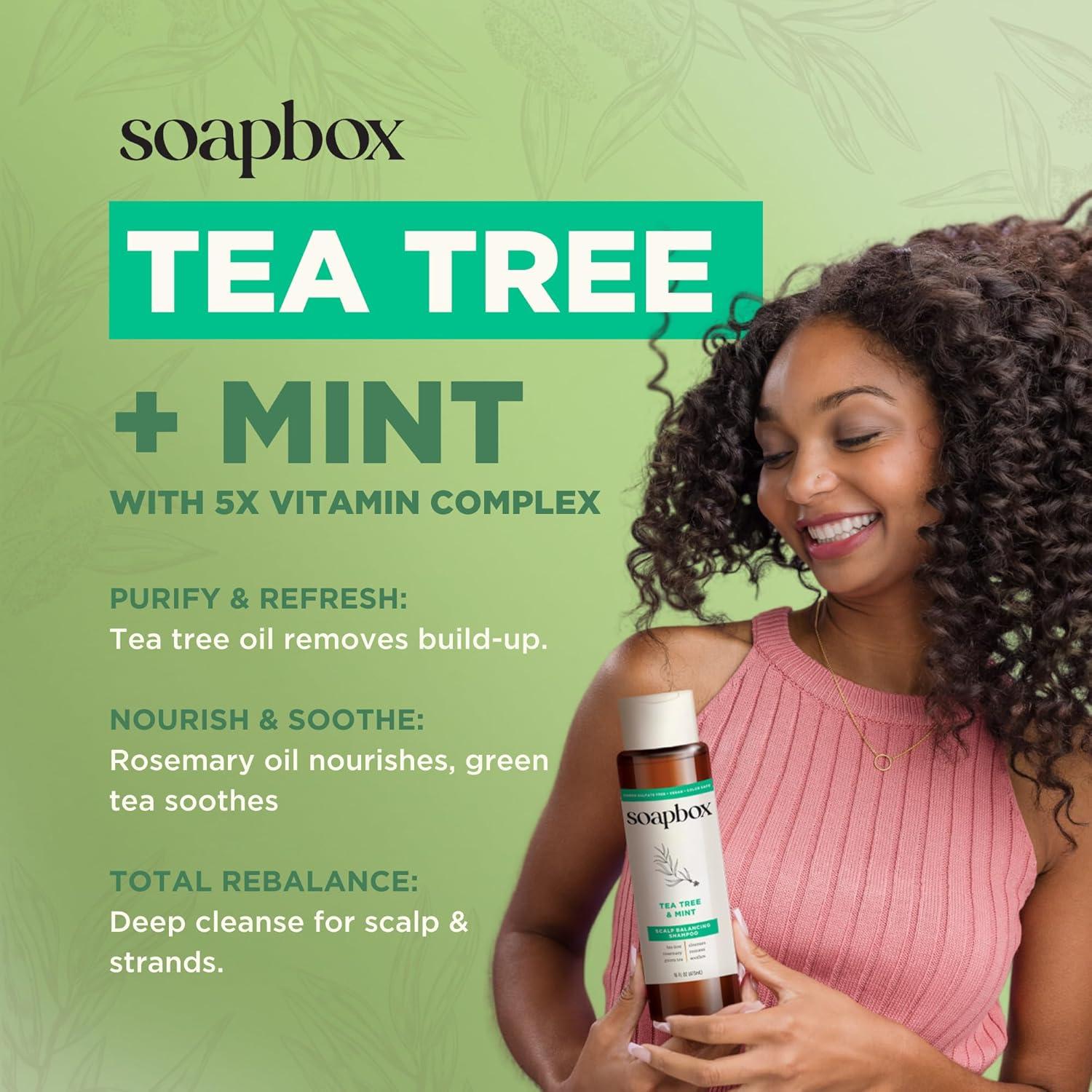 Champú y Acondicionador Tea Tree Soapbox 1L - Hidratante y Purificante