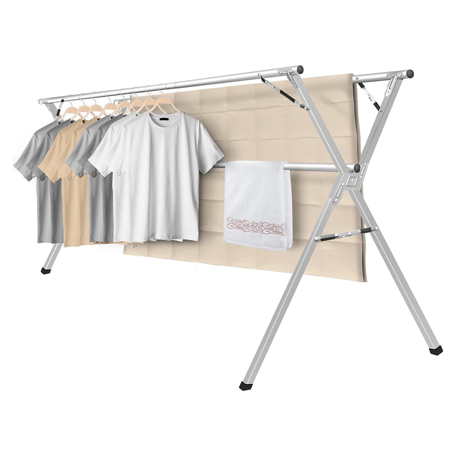 Perchero Plegable Sillars 200 cm Acero Inoxidable para Ropa