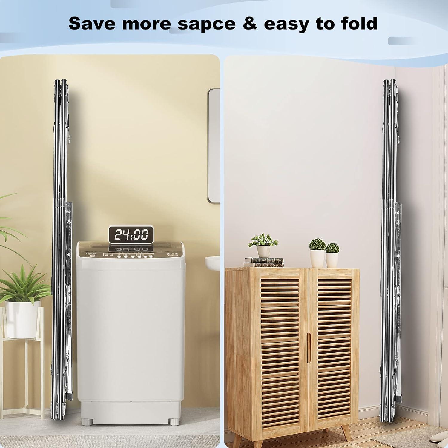 Perchero Plegable Sillars 200 cm Acero Inoxidable para Ropa