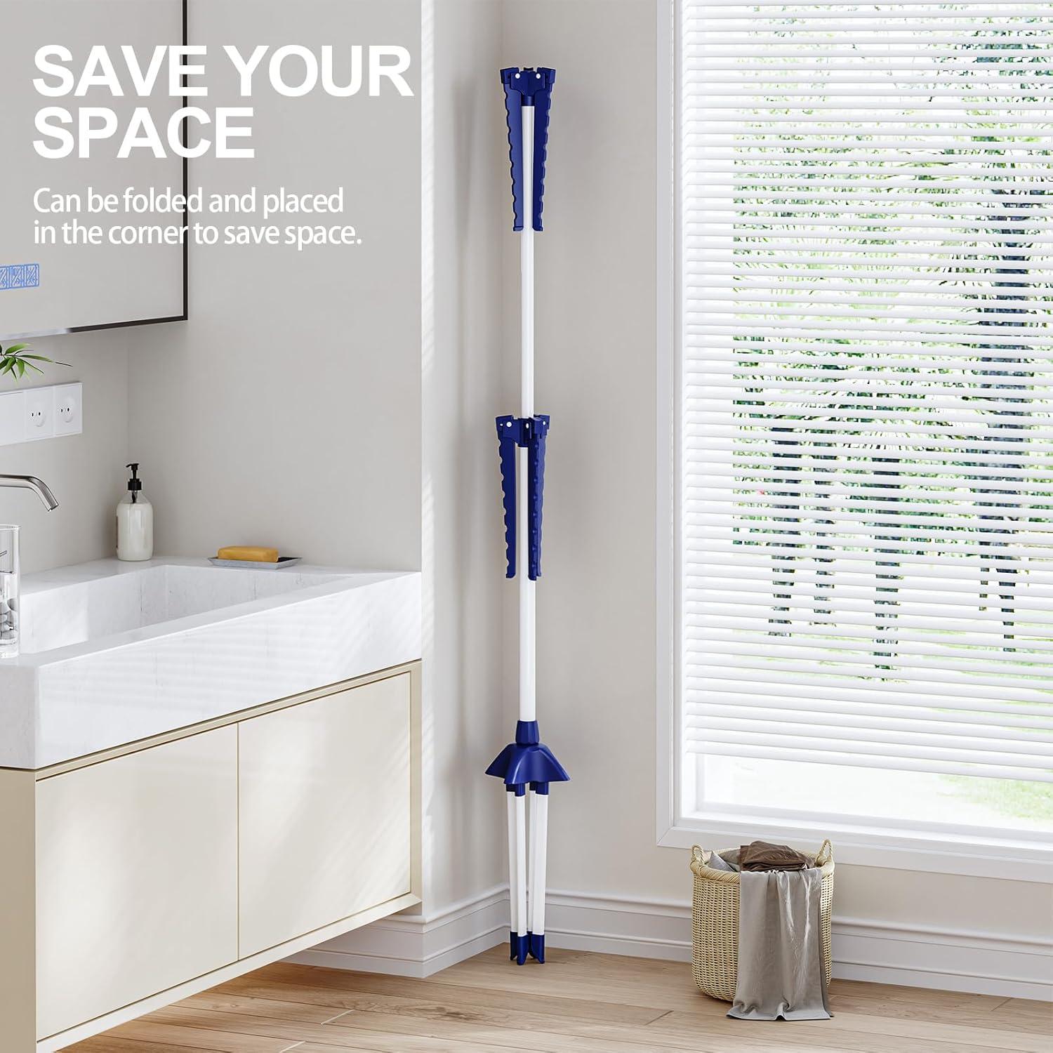 Perchero Plegable APEXCHASER 2 Niveles 48 Perchas Azul