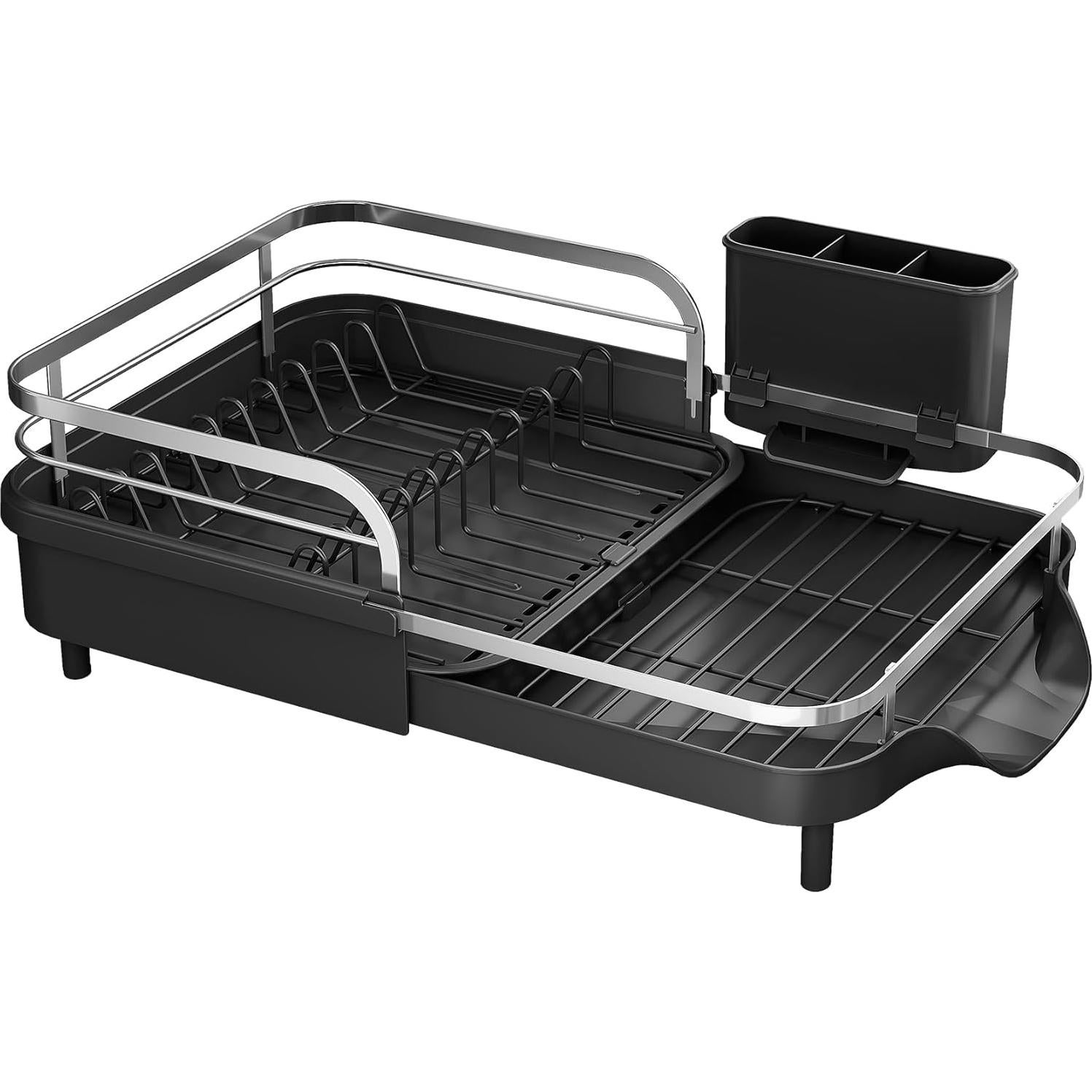 Escurridor de Platos Expandible SAYZH Negro - Organizador de Cocina