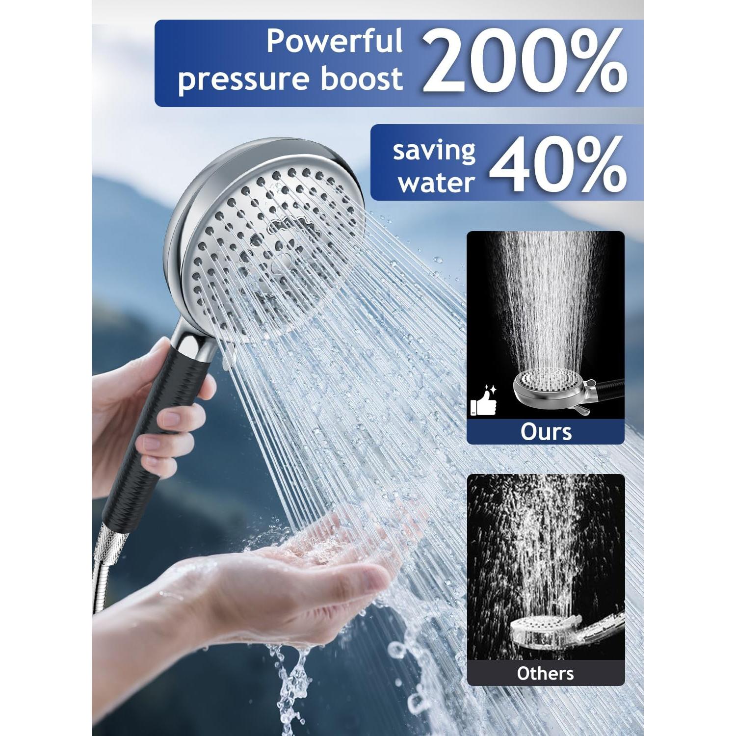 Cabezal de Ducha Filtrado Fitespot 9 Modos Alta Presión 152 cm