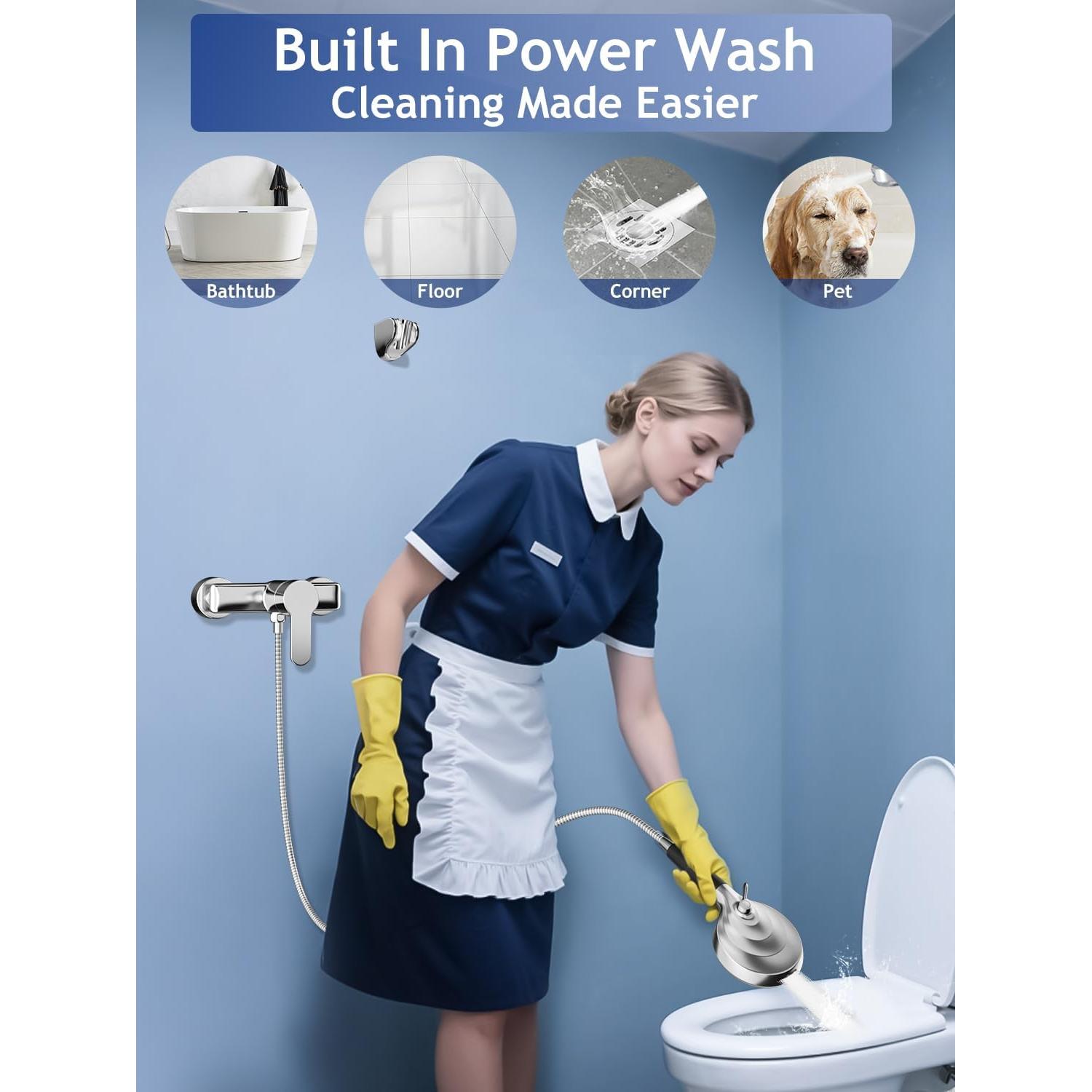 Cabezal de Ducha Filtrado Fitespot 9 Modos Alta Presión 152 cm