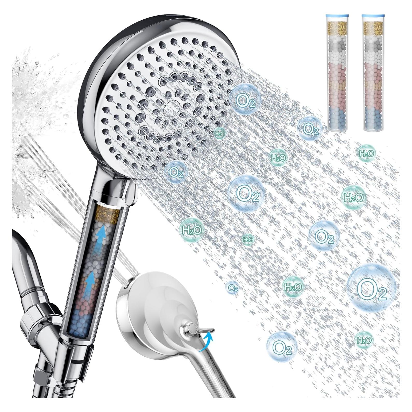 Cabezal de Ducha Filtrado EMBATHER con 10 Modos y 2 Filtros