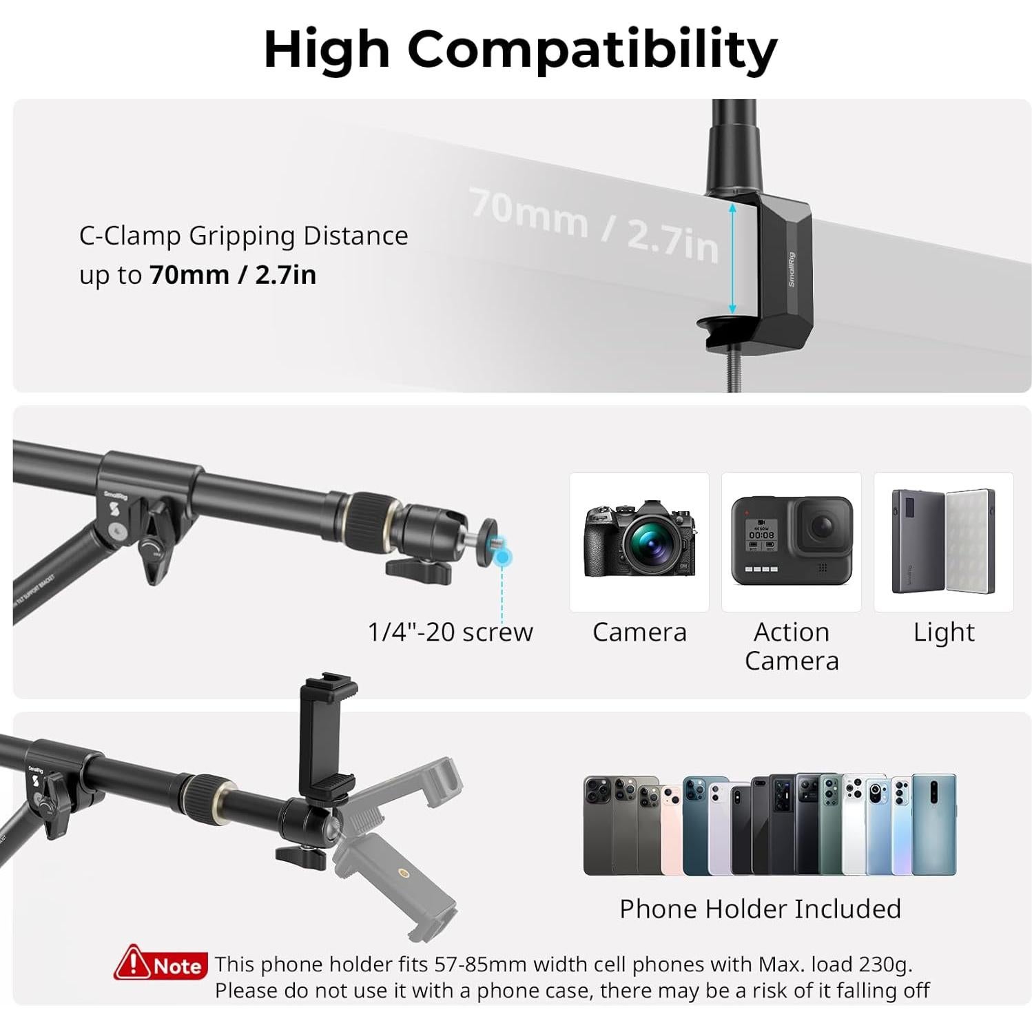 Soporte de Escritorio para Cámara SmallRig 4304-CF 3kg