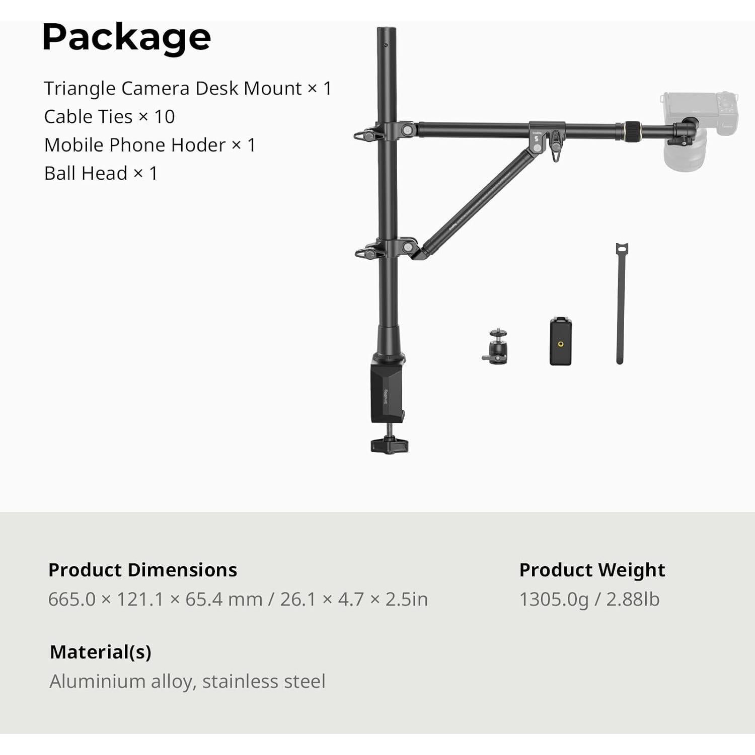 Soporte de Escritorio para Cámara SmallRig 4304-CF 3kg