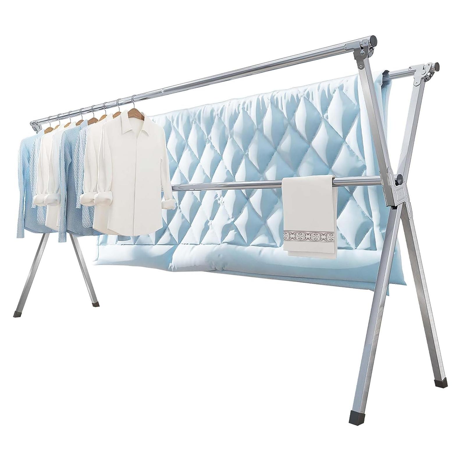 Estante Plegable para Secar Ropa VIKAQI 1.81 kg Acero Inoxidable