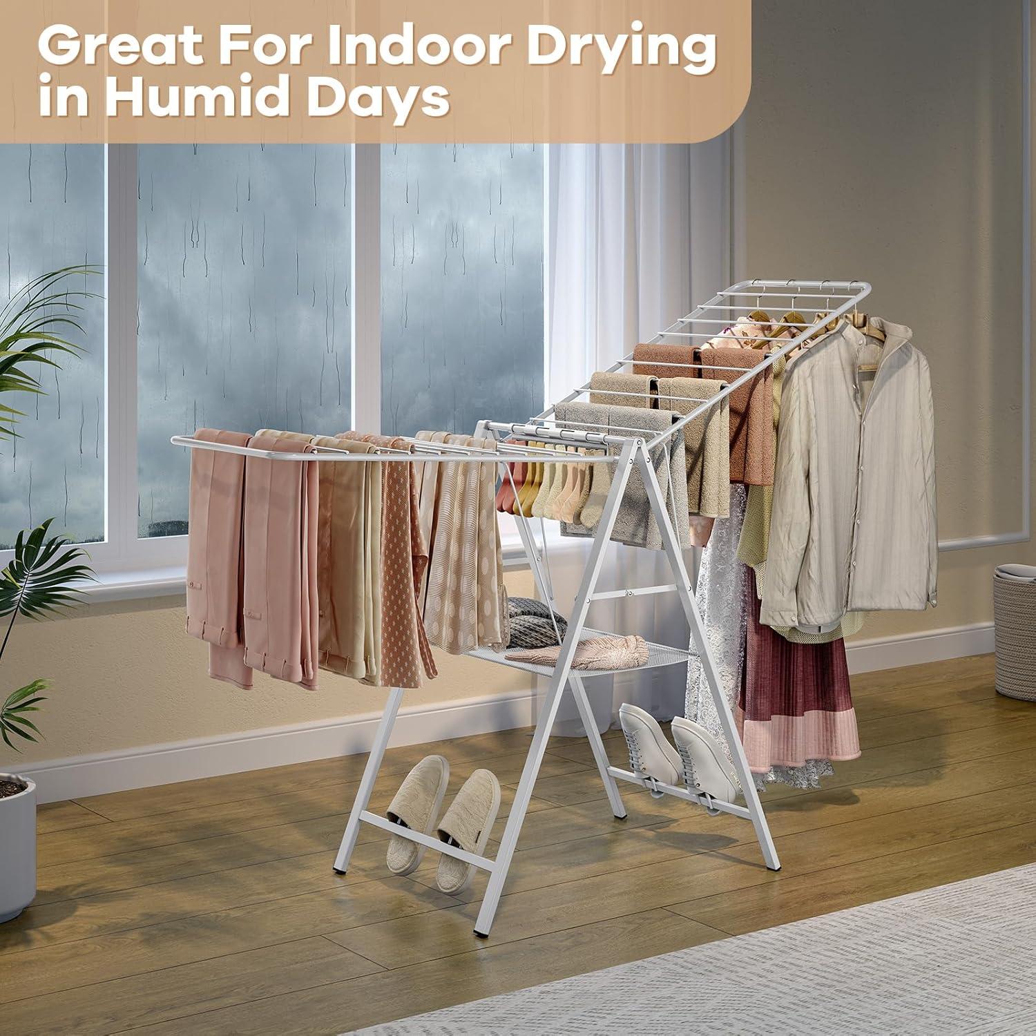 Estante de Secado Plegable APEXCHASER Blanco 158.74 cm Metal