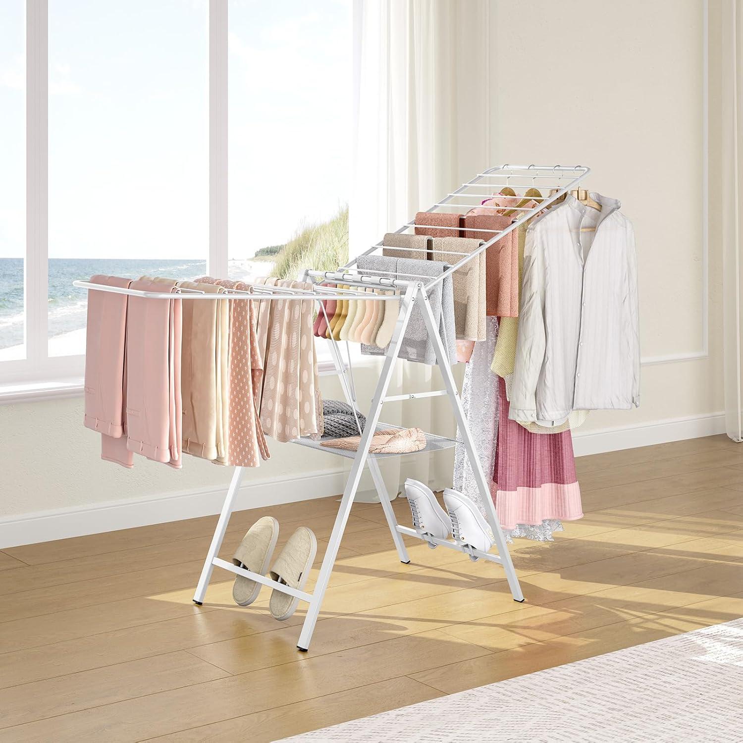 Estante de Secado Plegable APEXCHASER Blanco 158.74 cm Metal