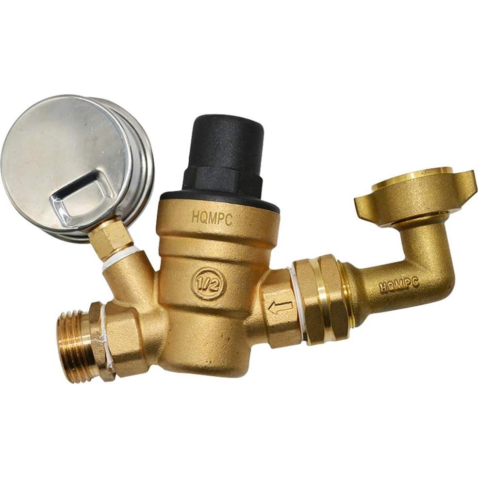 Codo de manguera de jardín HQMPC 90 grados latón 3/4" (2 piezas)