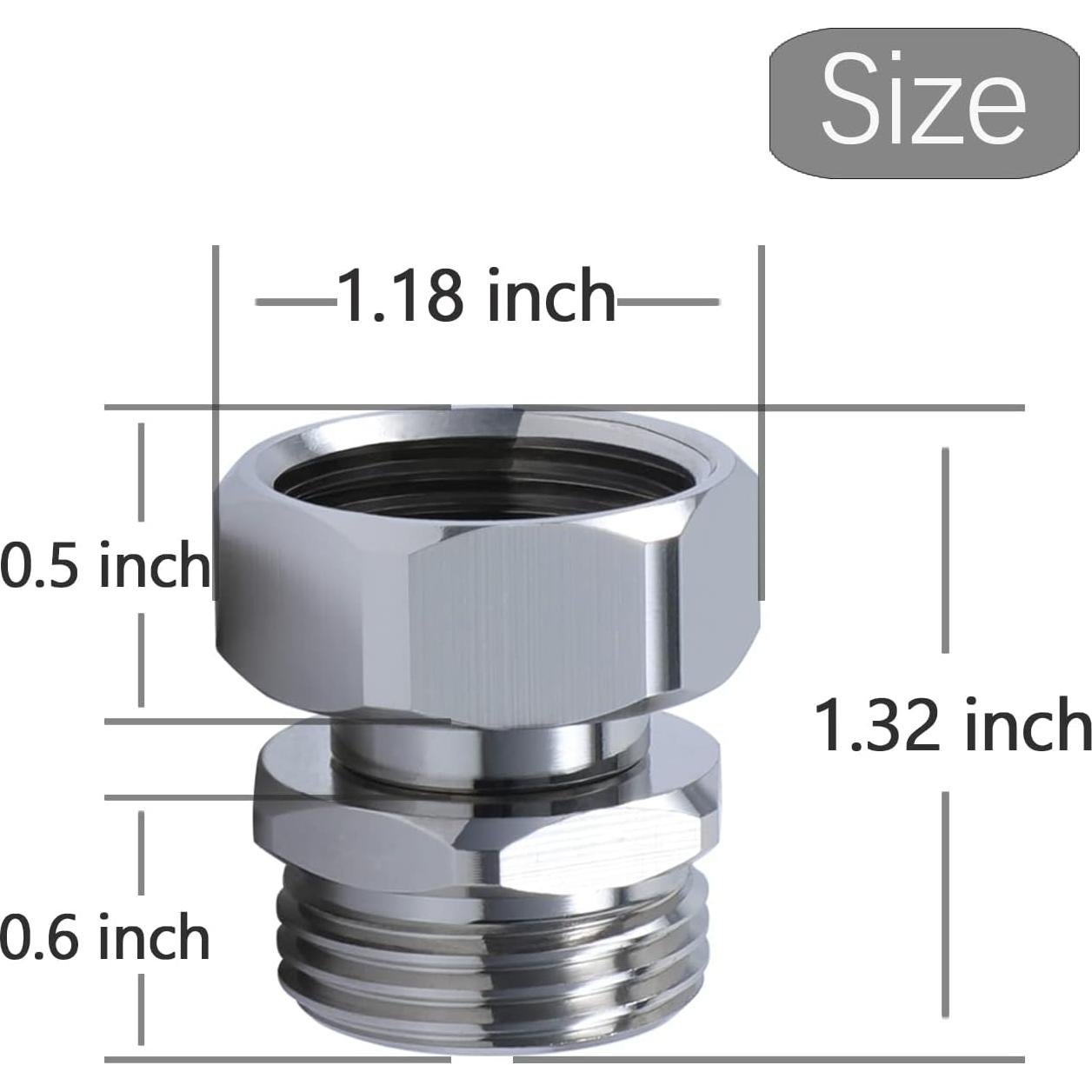 Adaptador Giratorio G-Sunny 3/4" Latón para Manguera Jardín