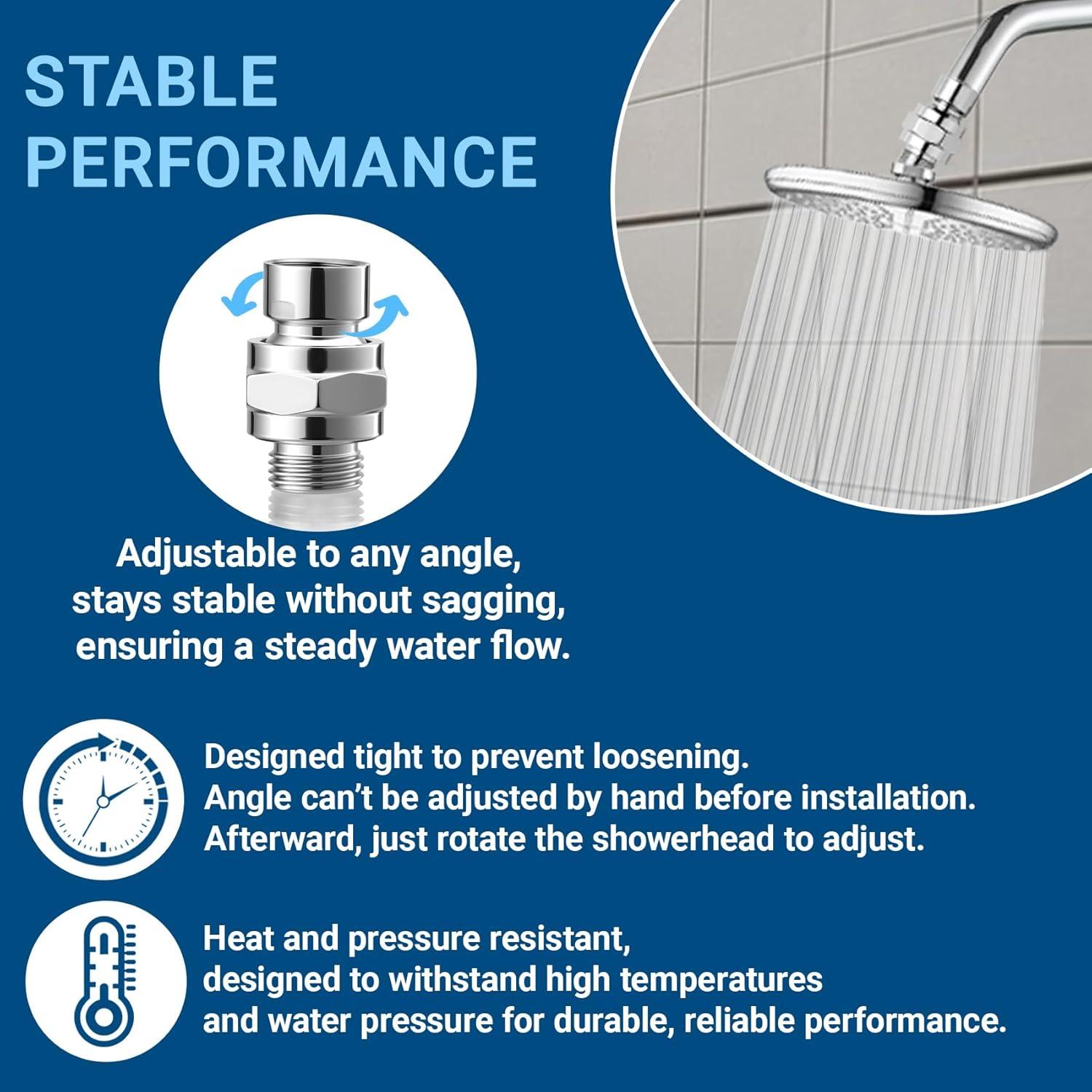 Adaptador de Cabezal de Ducha KAEZDD con Junta Giratoria de Latón