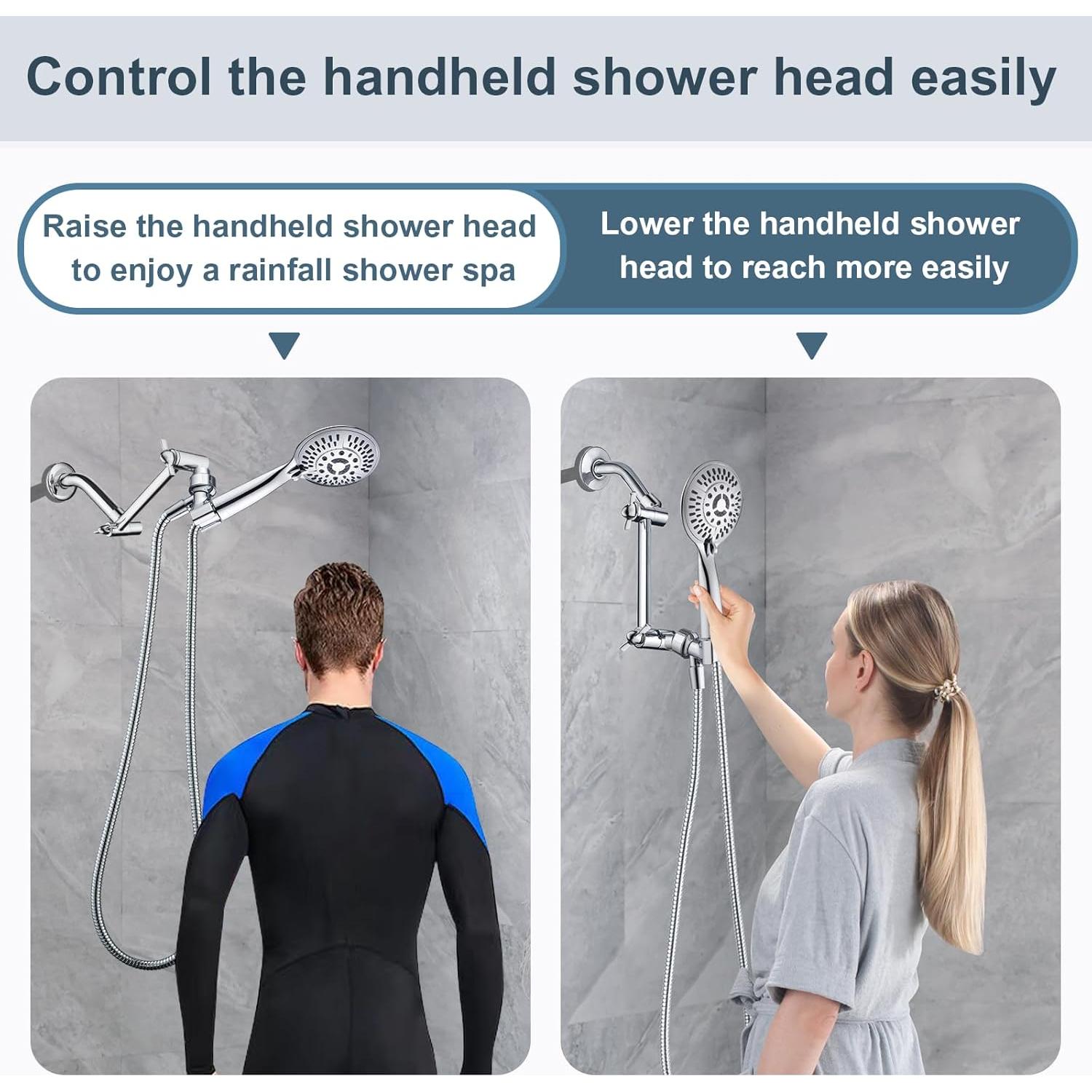 Extensor de Brazo de Ducha BRIGHT SHOWERS 12.7 cm Cromo Ajustable