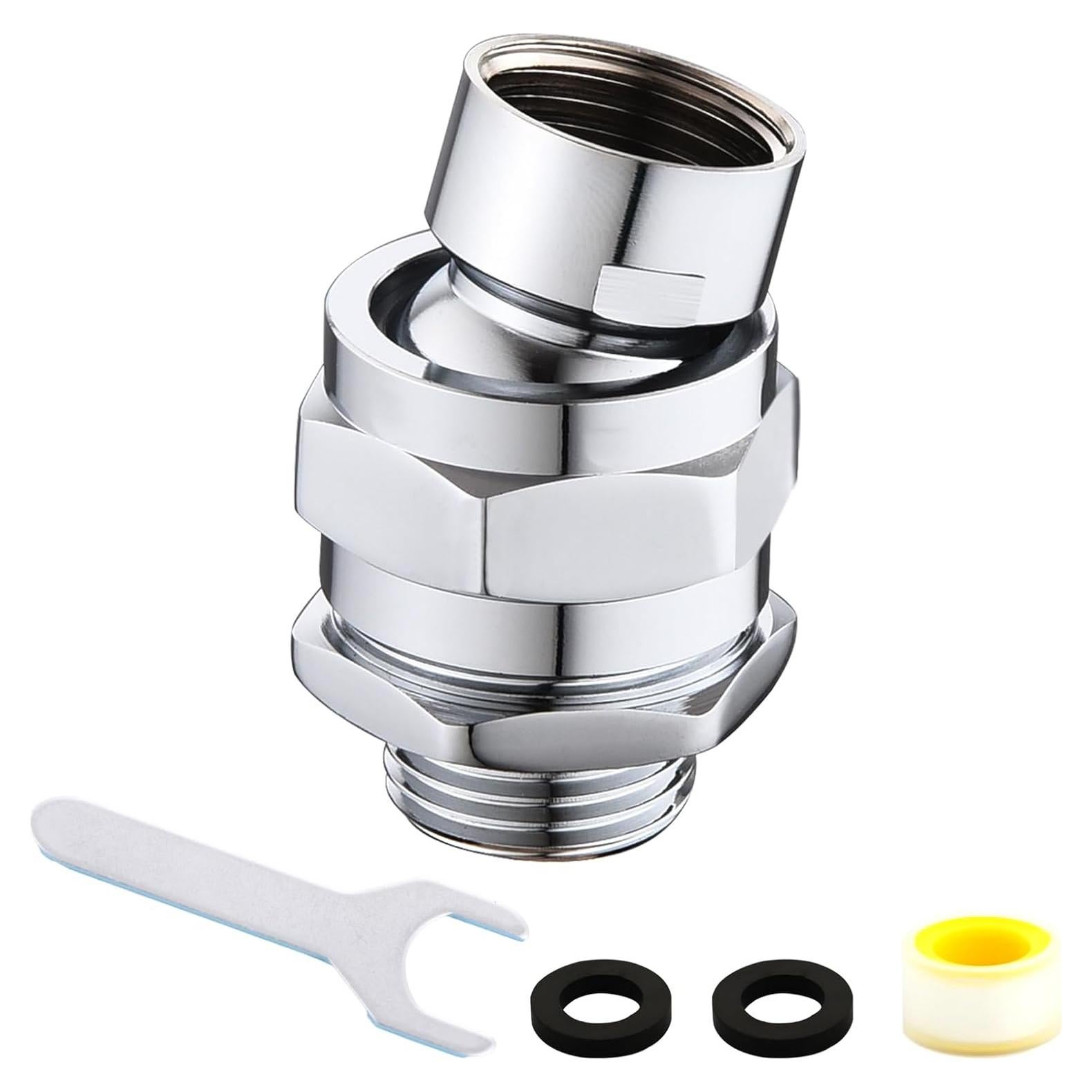 Adaptador de Ducha Giratorio LUOFANT de Latón Pulido G1/2