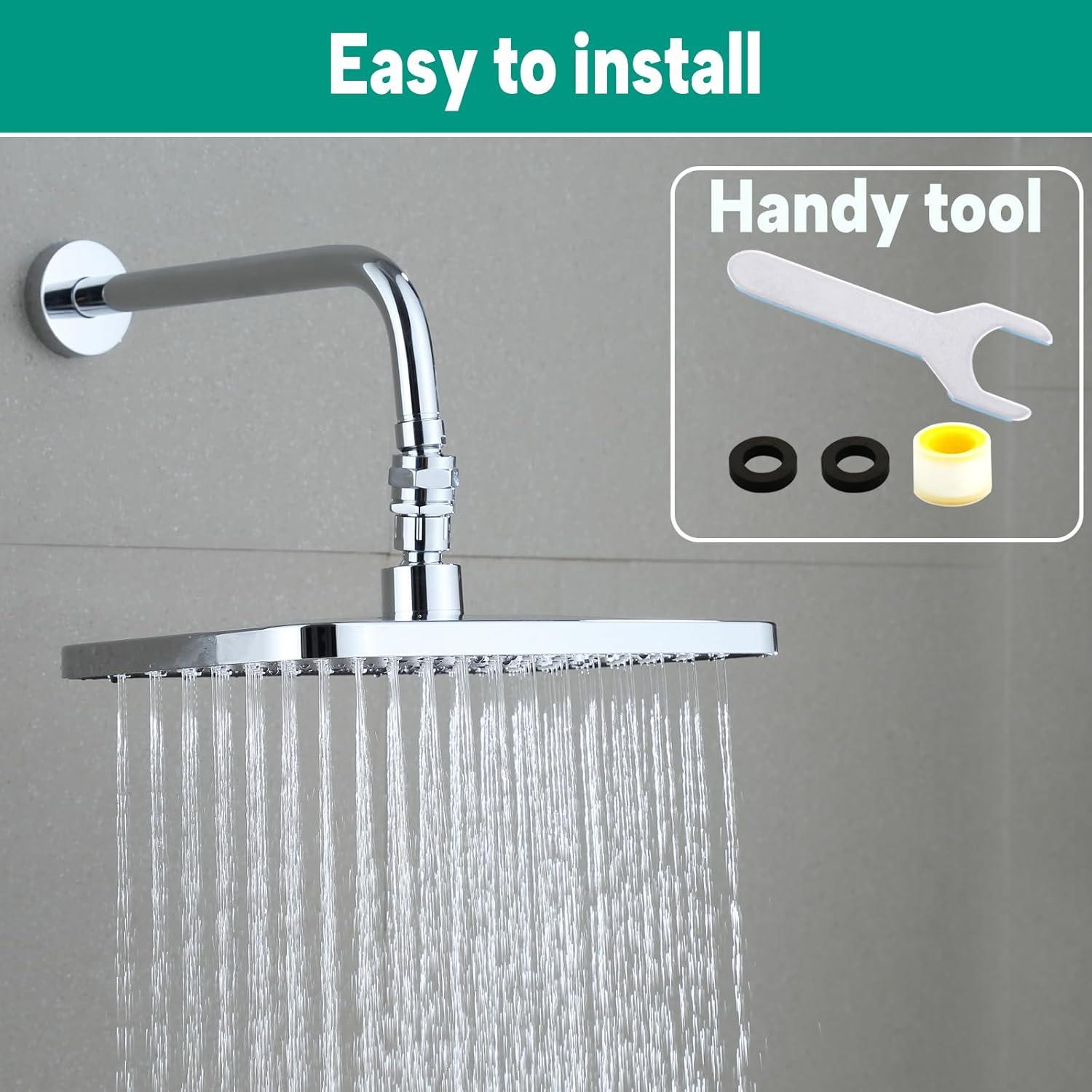 Adaptador de Ducha Giratorio LUOFANT de Latón Pulido G1/2