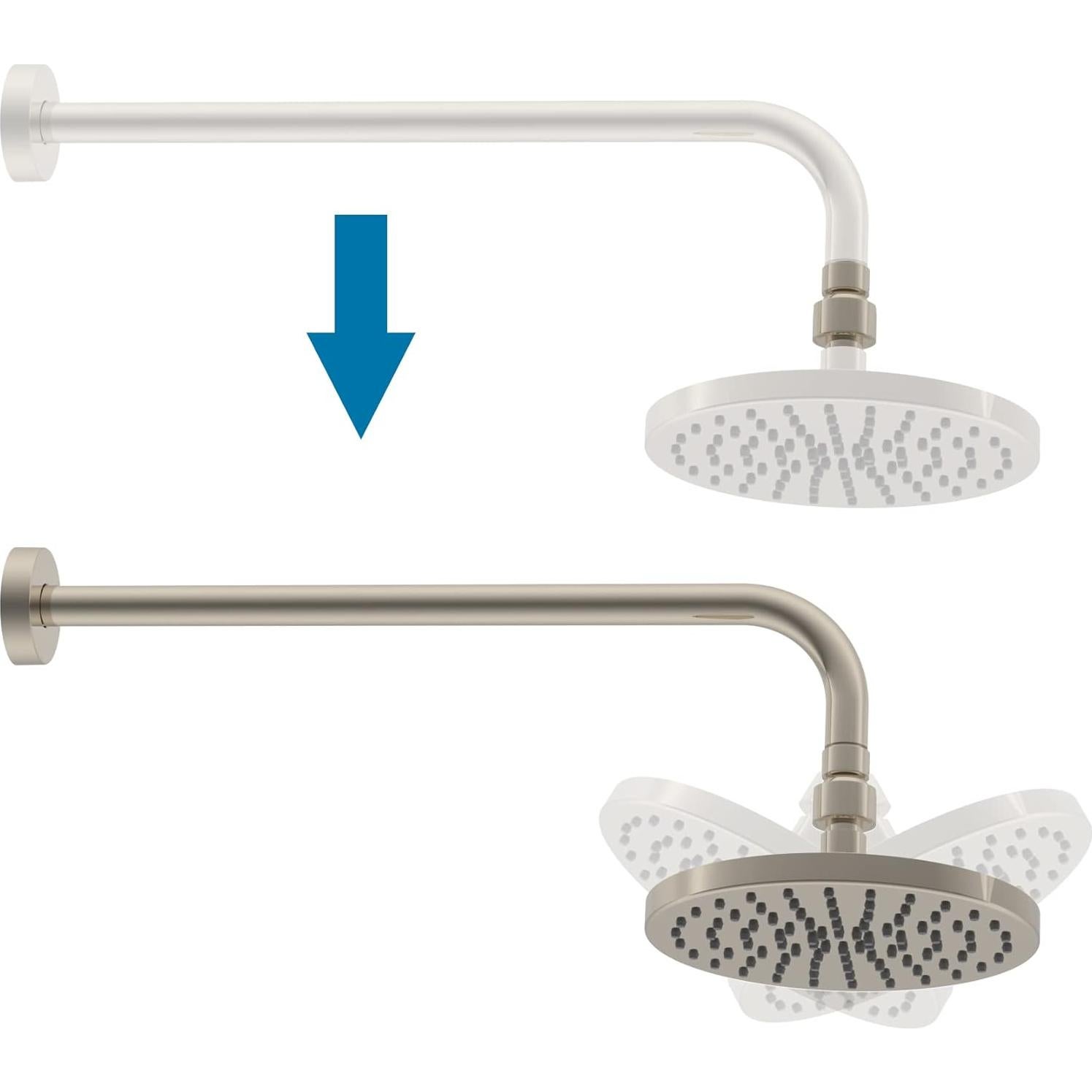 Adaptador de Cabezal de Ducha Hibbent de Latón con Junta Esférica