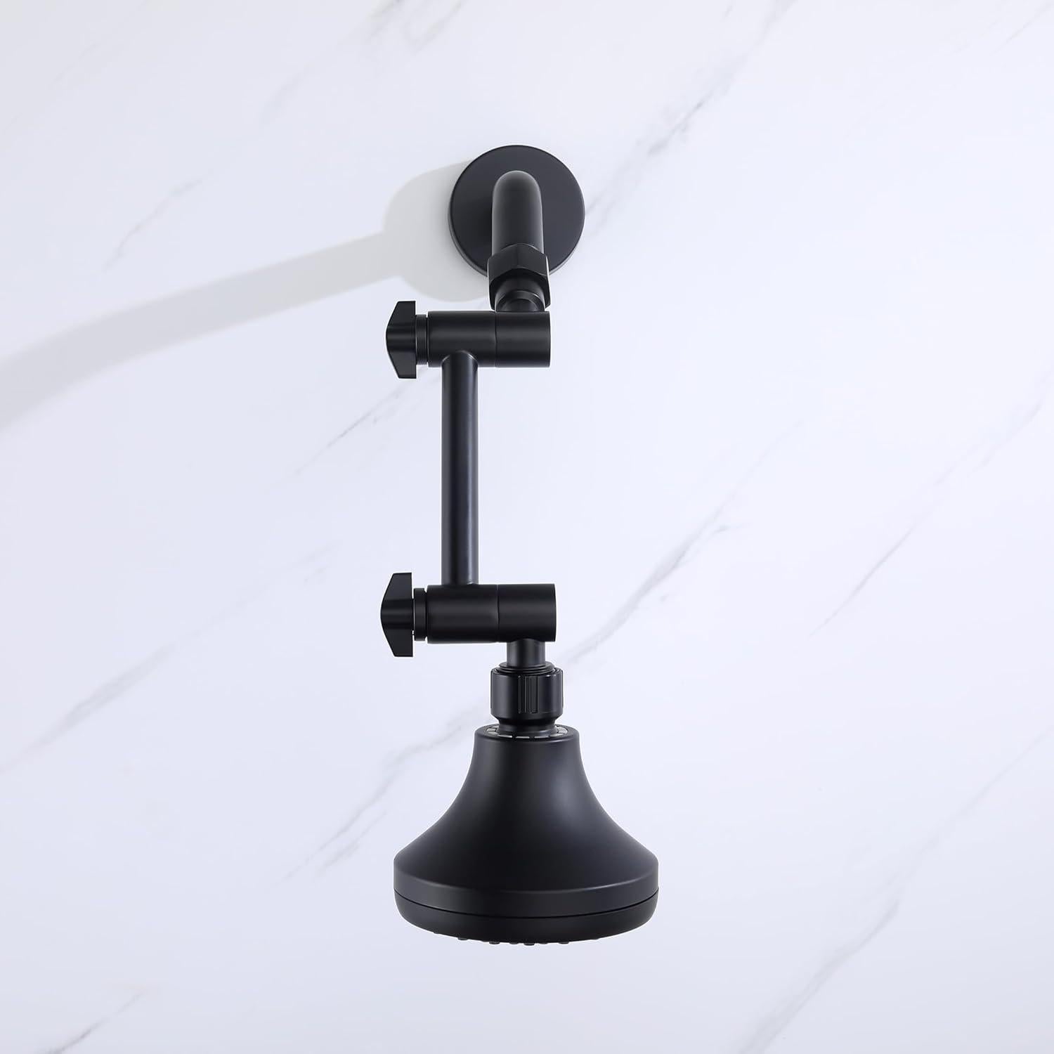 Brazo de extensión de ducha Senhozi 10 cm negro mate latón