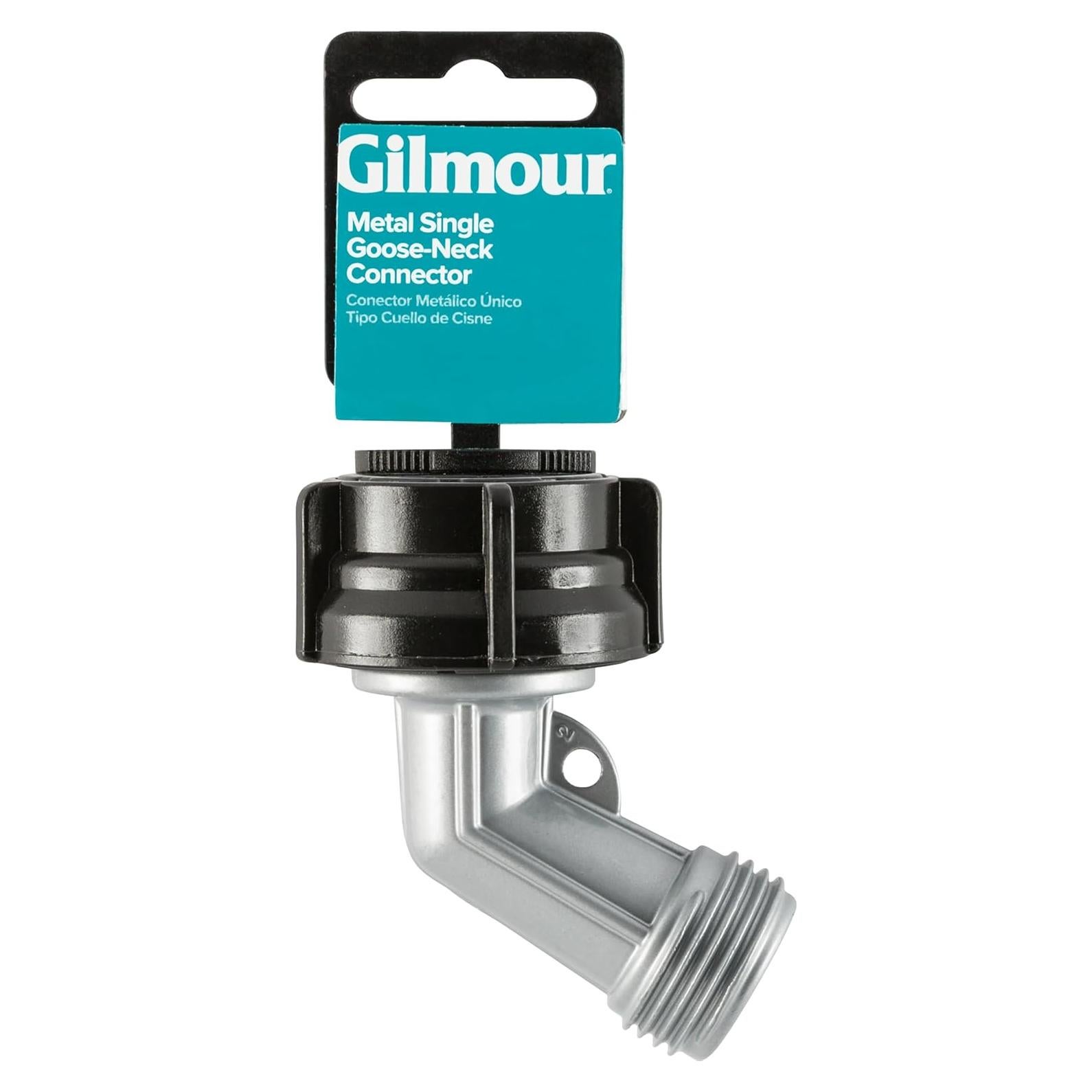 Conector de codo Gilmour para manguera de jardín 45° metal