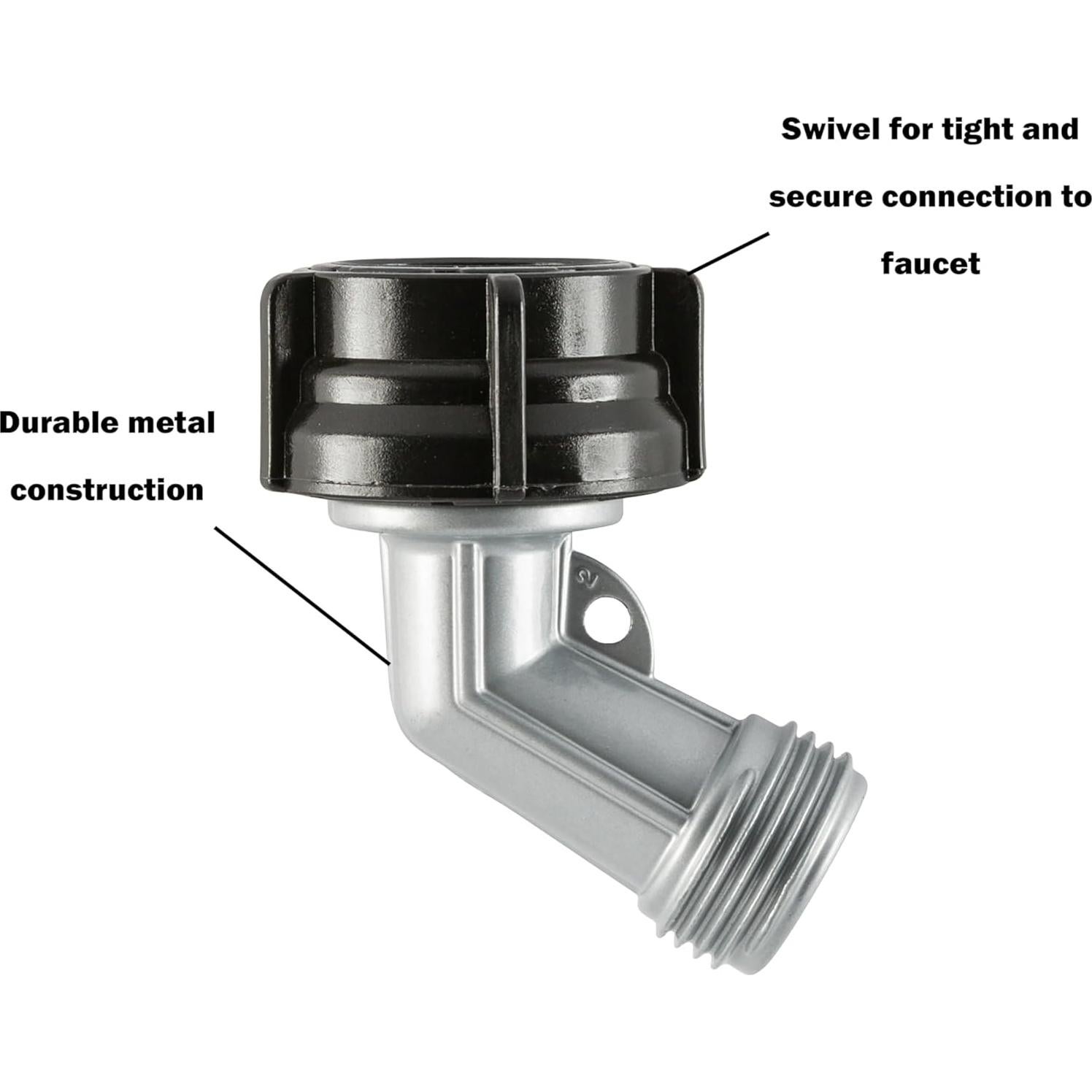 Conector de codo Gilmour para manguera de jardín 45° metal