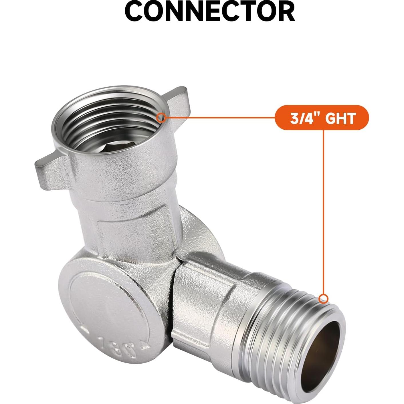 Conector Giratorio de Latón Roastove 180° y 360° Ajustable