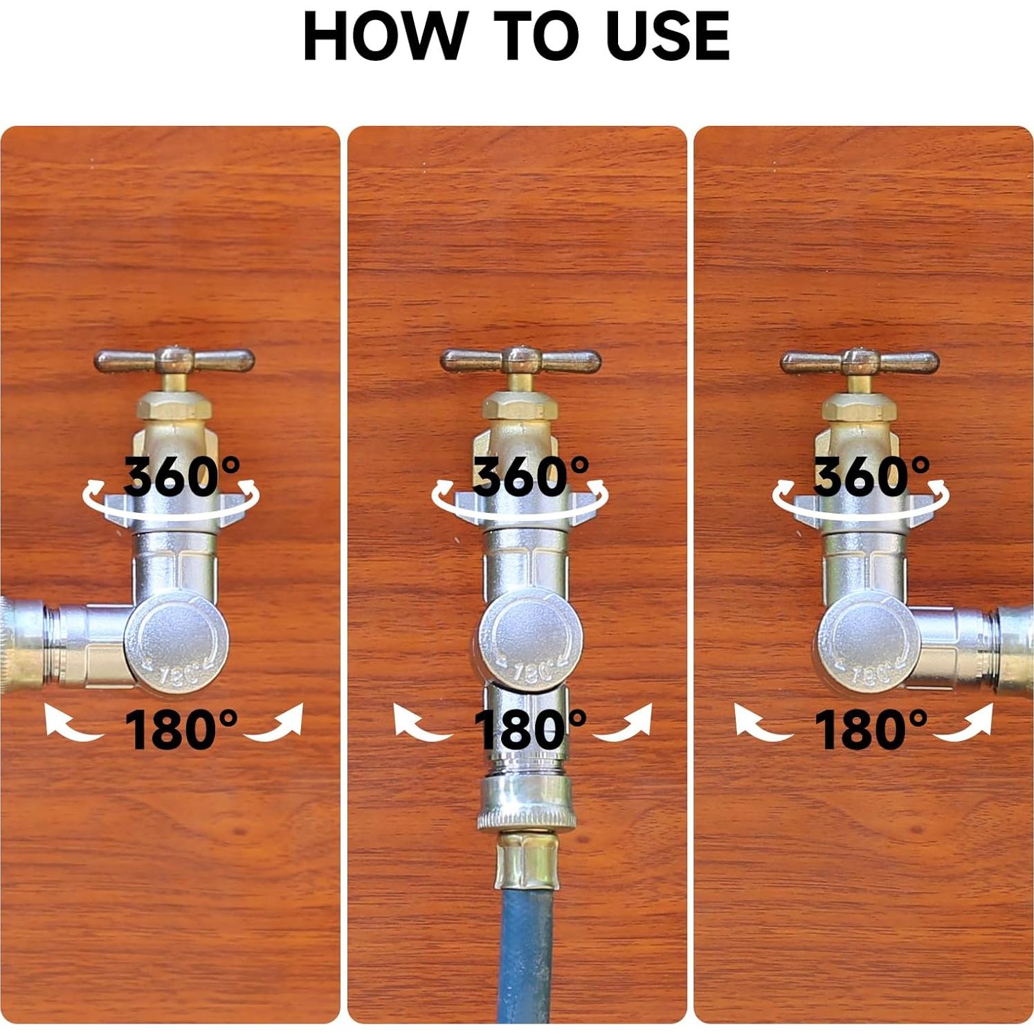 Conector Giratorio de Latón Roastove 180° y 360° Ajustable