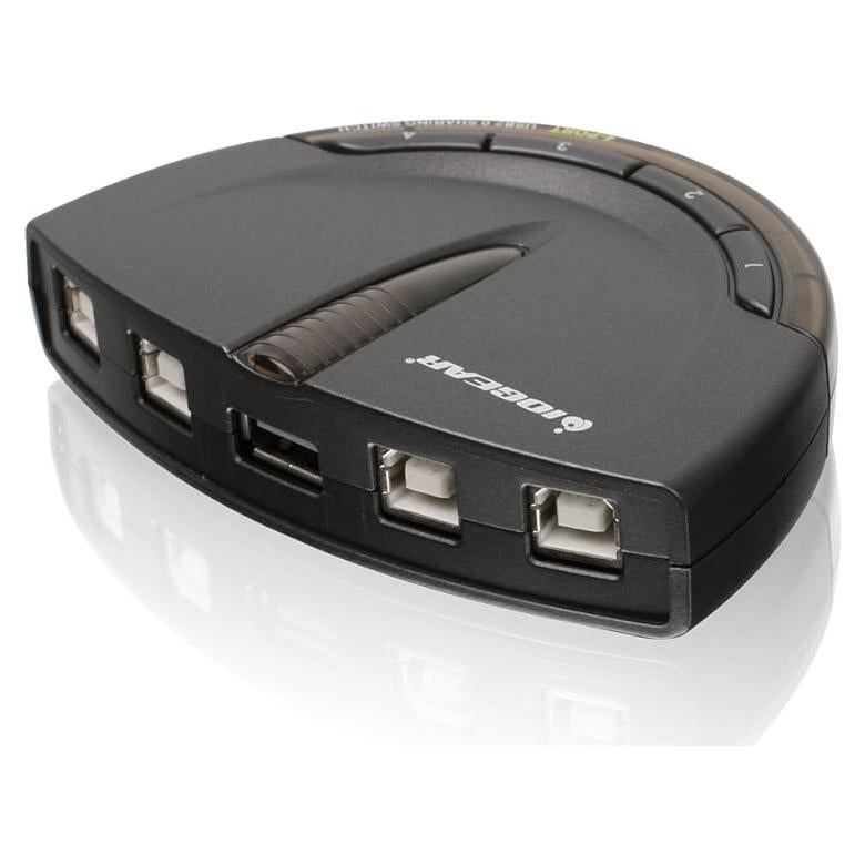 Interruptor Automático USB 2.0 IOGEAR GUB431 para 4 Computadoras