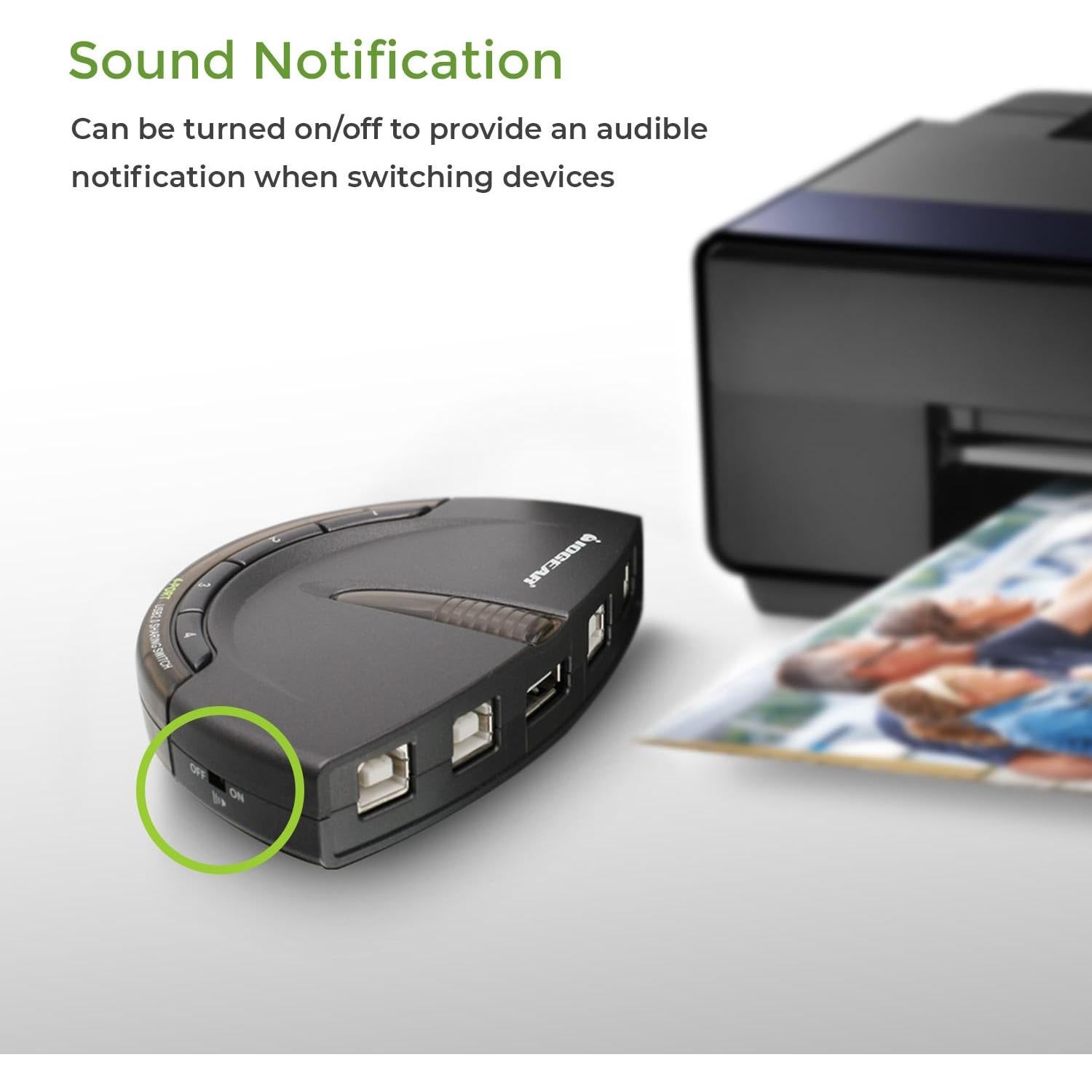 Interruptor Automático USB 2.0 IOGEAR GUB431 para 4 Computadoras