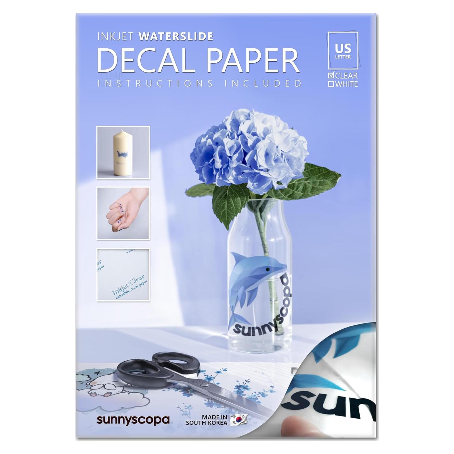 Papel Calcomanías Inyección de Tinta Sunnyscopa 100 Hojas A4