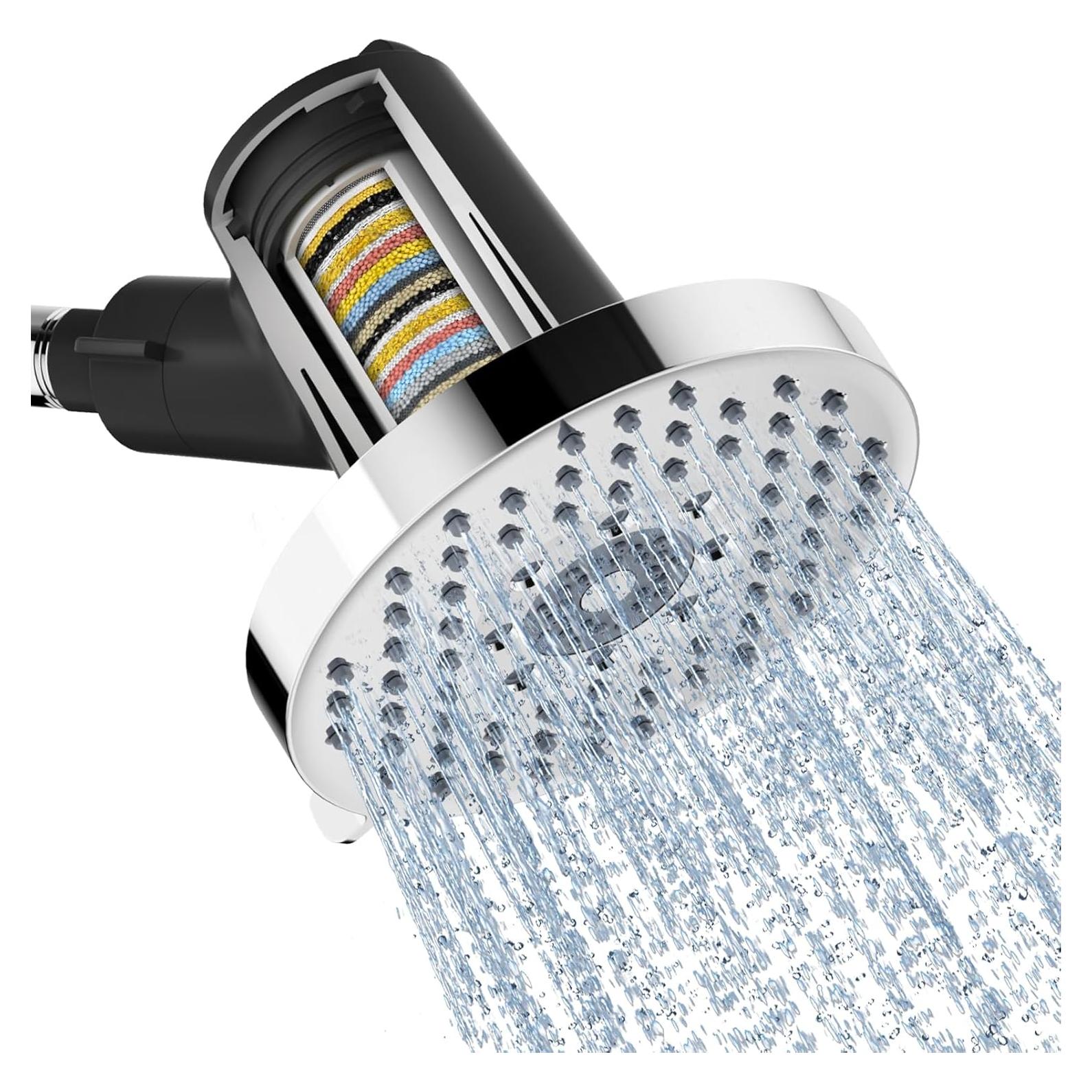 Cabezal de Ducha Filtrado SR SUN RISE 20 Etapas 6 Modos 14cm