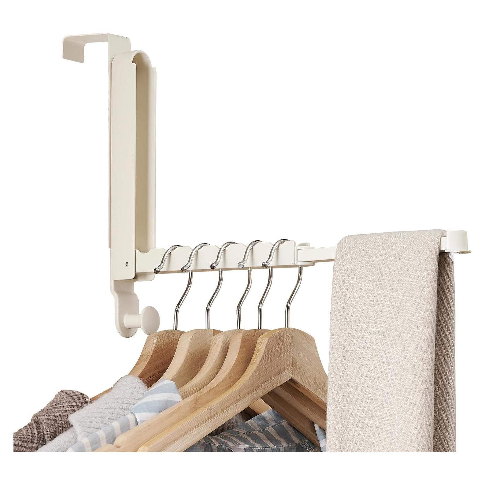 Ganchos sobre la puerta RFOUO Plegables 6+1 Blanco Lechoso