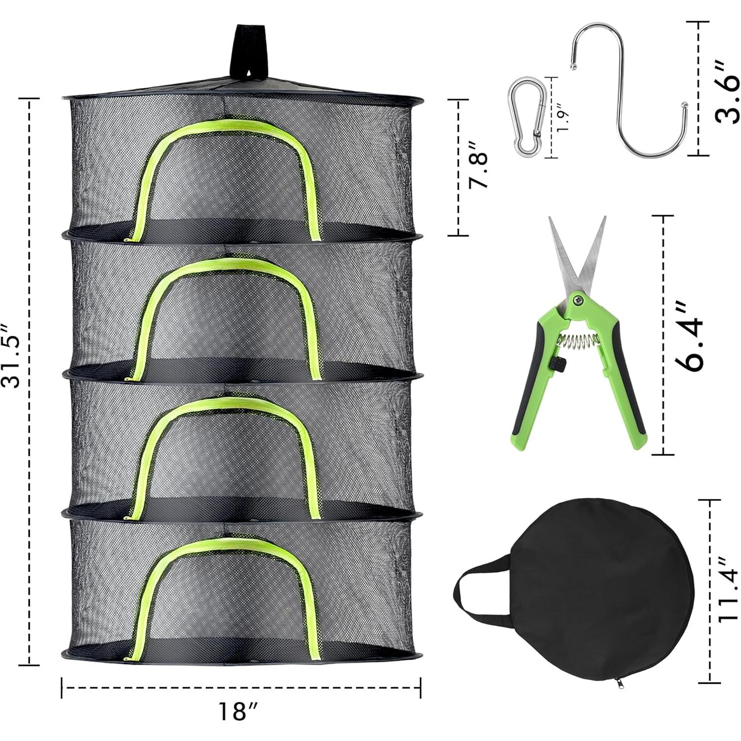 Estante Secador de Hierbas BRIVADO 4 Capas 45.72 cm Colgante