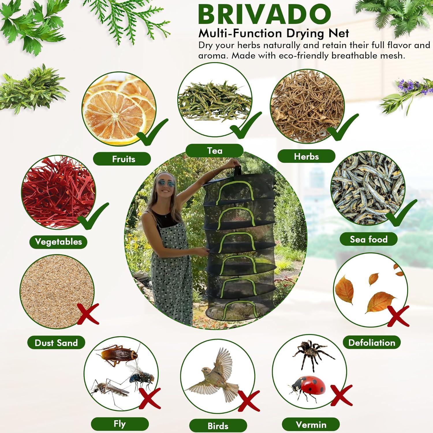 Estante Secador de Hierbas BRIVADO 4 Capas 45.72 cm Colgante