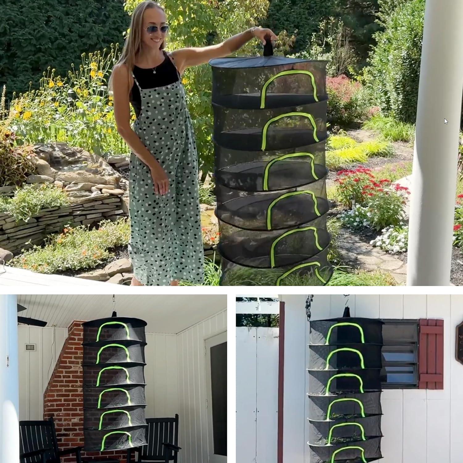 Estante Secador de Hierbas BRIVADO 4 Capas 45.72 cm Colgante