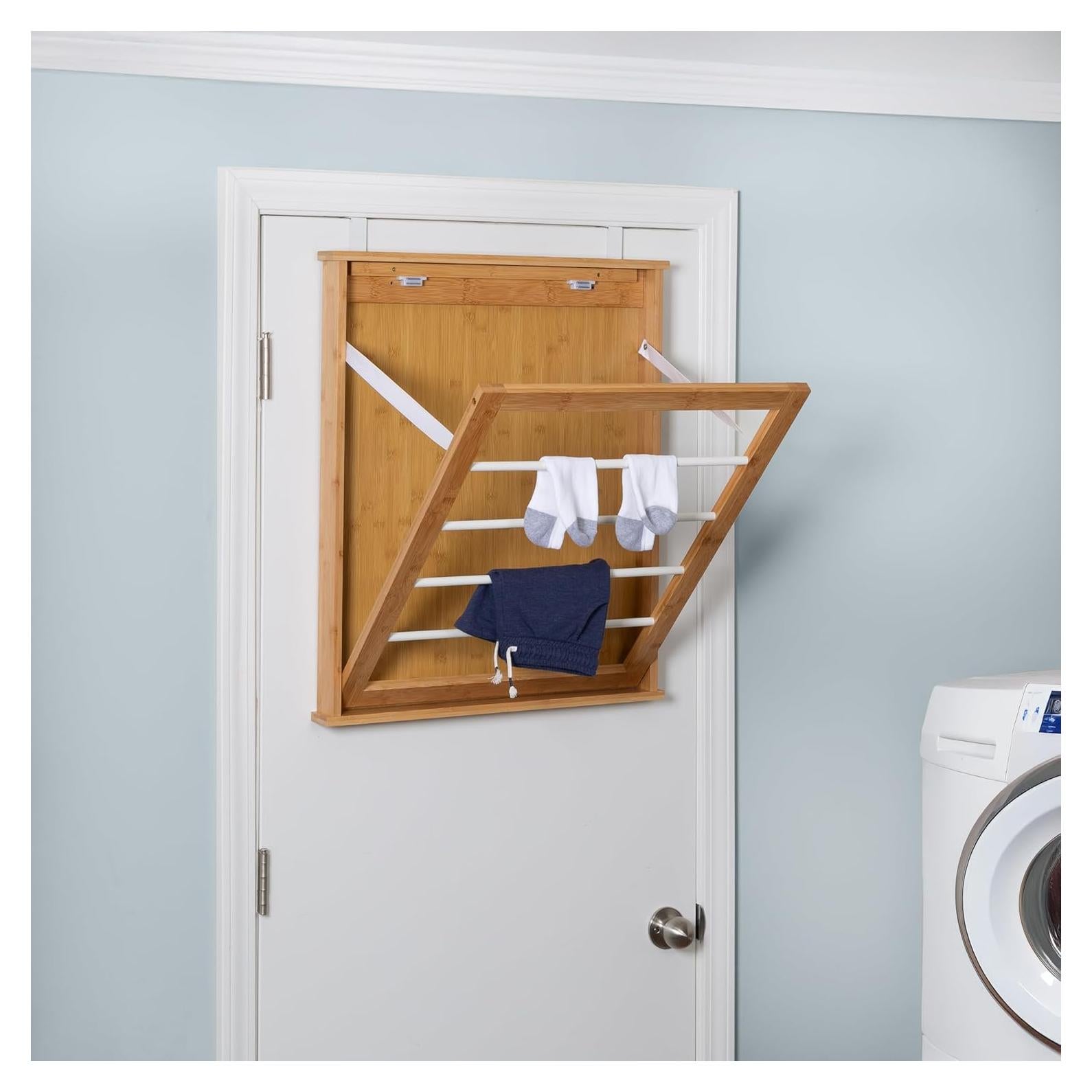 Estante de Secado de Ropa Plegable Honey-Can-Do Bambú 58 cm