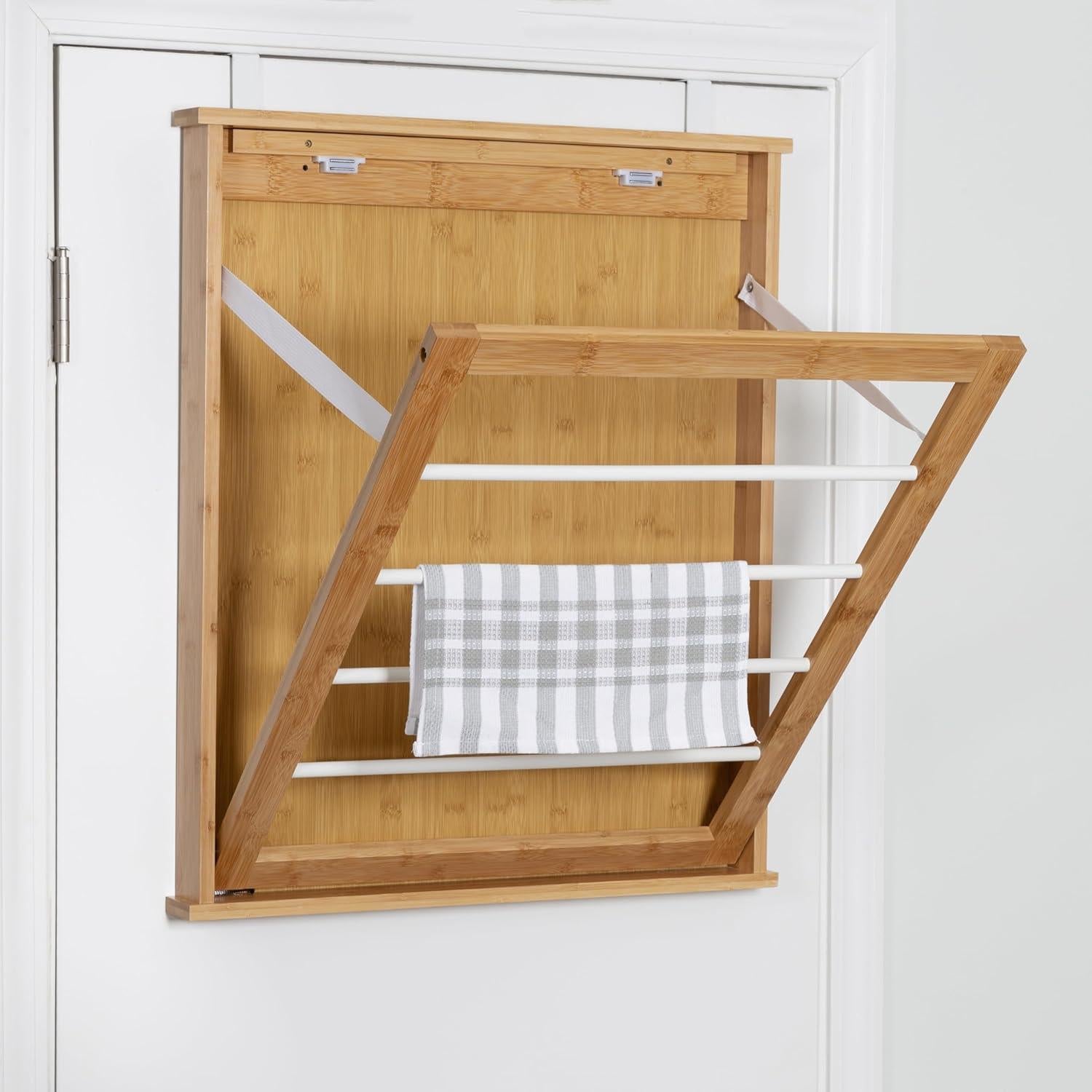 Estante de Secado de Ropa Plegable Honey-Can-Do Bambú 58 cm