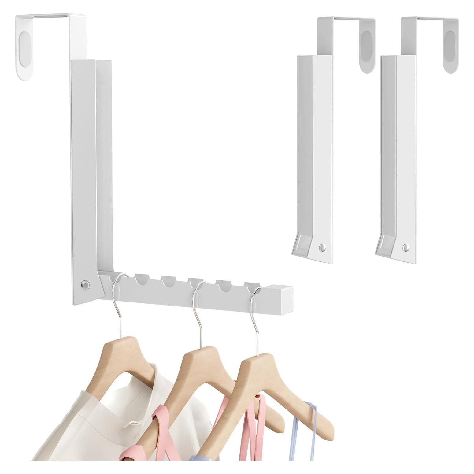 Estante de Secado Plegable WLCSNG para Puerta Blanco 2 Ganchos