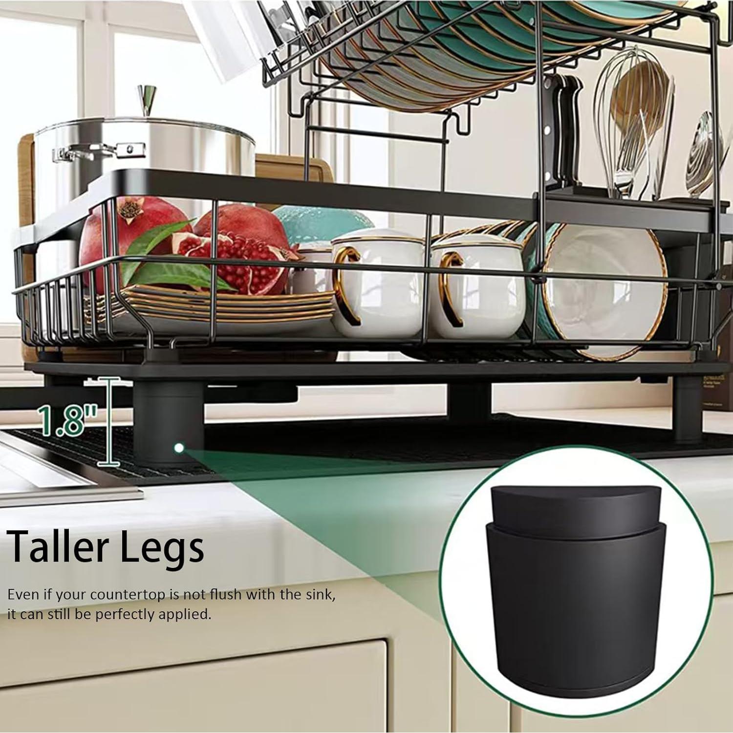 Escurridor de Platos DMTXCRP 2 Niveles Acero Inoxidable 43x33cm