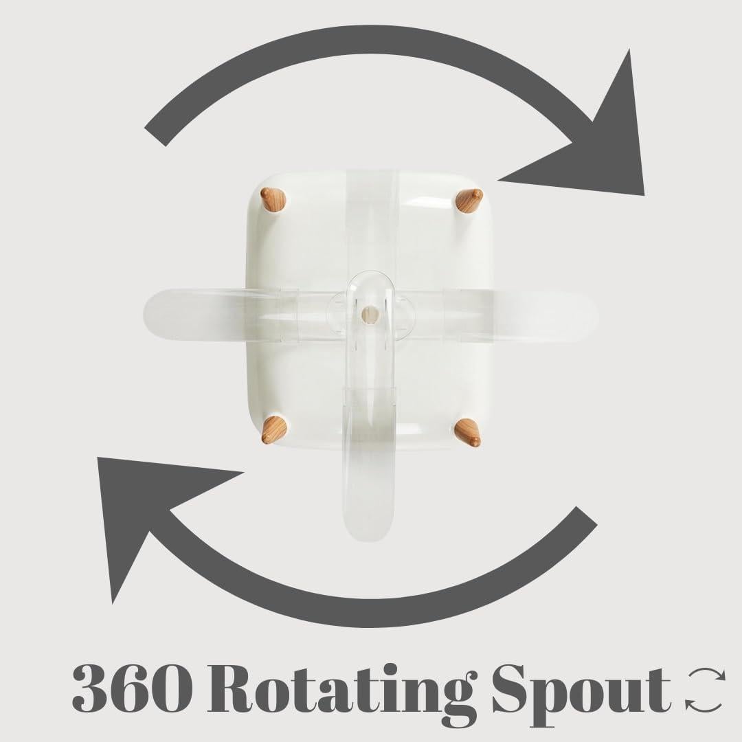 Escurridor de Platos PookSter Grande Blanco Roto con Patas de Madera