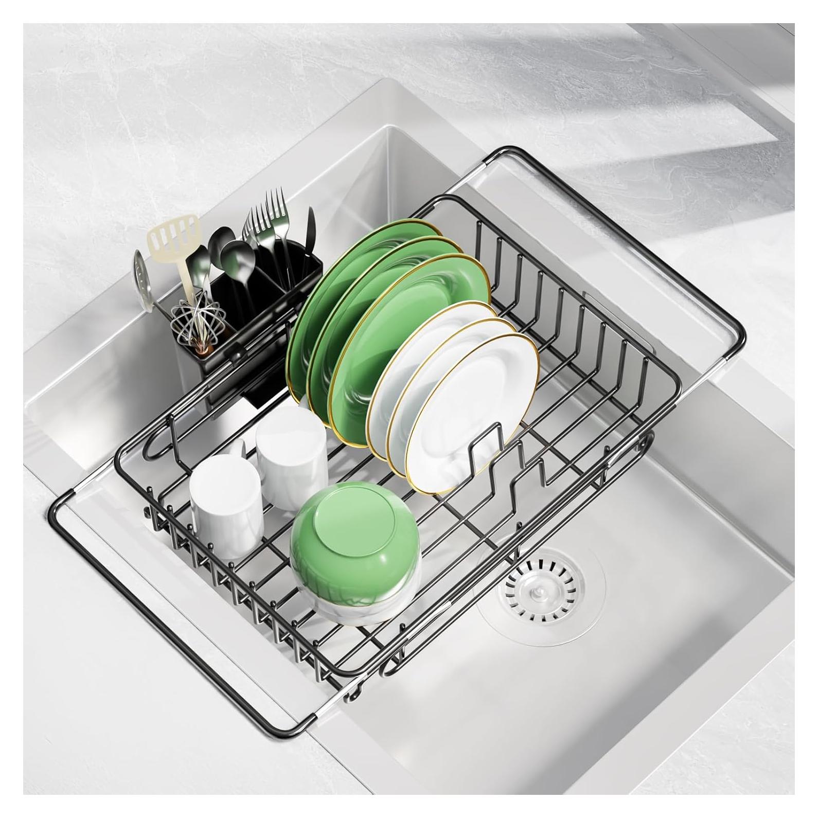 Escurridor de Platos Expandible CosyPic Negro 38.1x26.7 cm