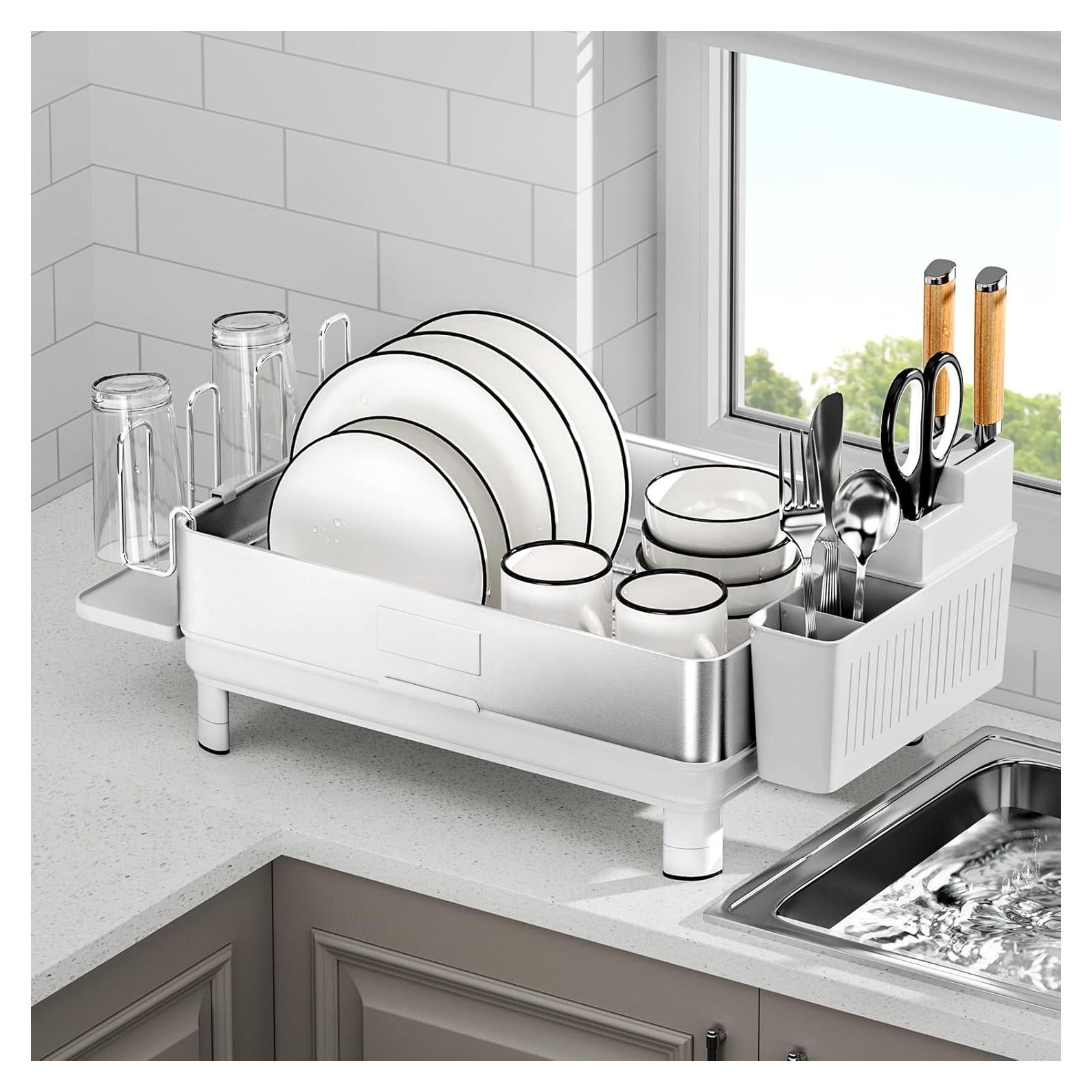 Escurridor de Platos Ewaiira Acero Inoxidable Blanco 41.9x32cm