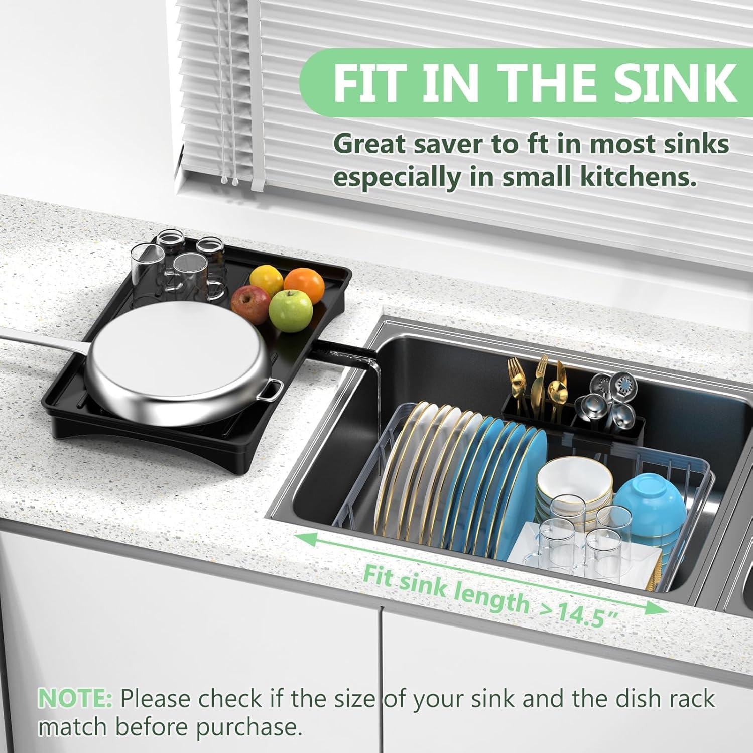 Escurridor de Platos Expandible LEMIKKLE Gris 48.3x26.9 cm